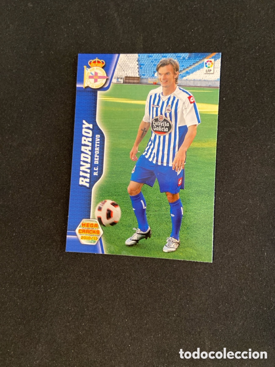 Cromos de f&uacute;tbol: RINDAROY 502 NUEVO FICHAJE (DEPORTIVO CORU&Ntilde;A) PANINI MEGACRACKS 2010-2011 10 11 CROMO CARTA M-6