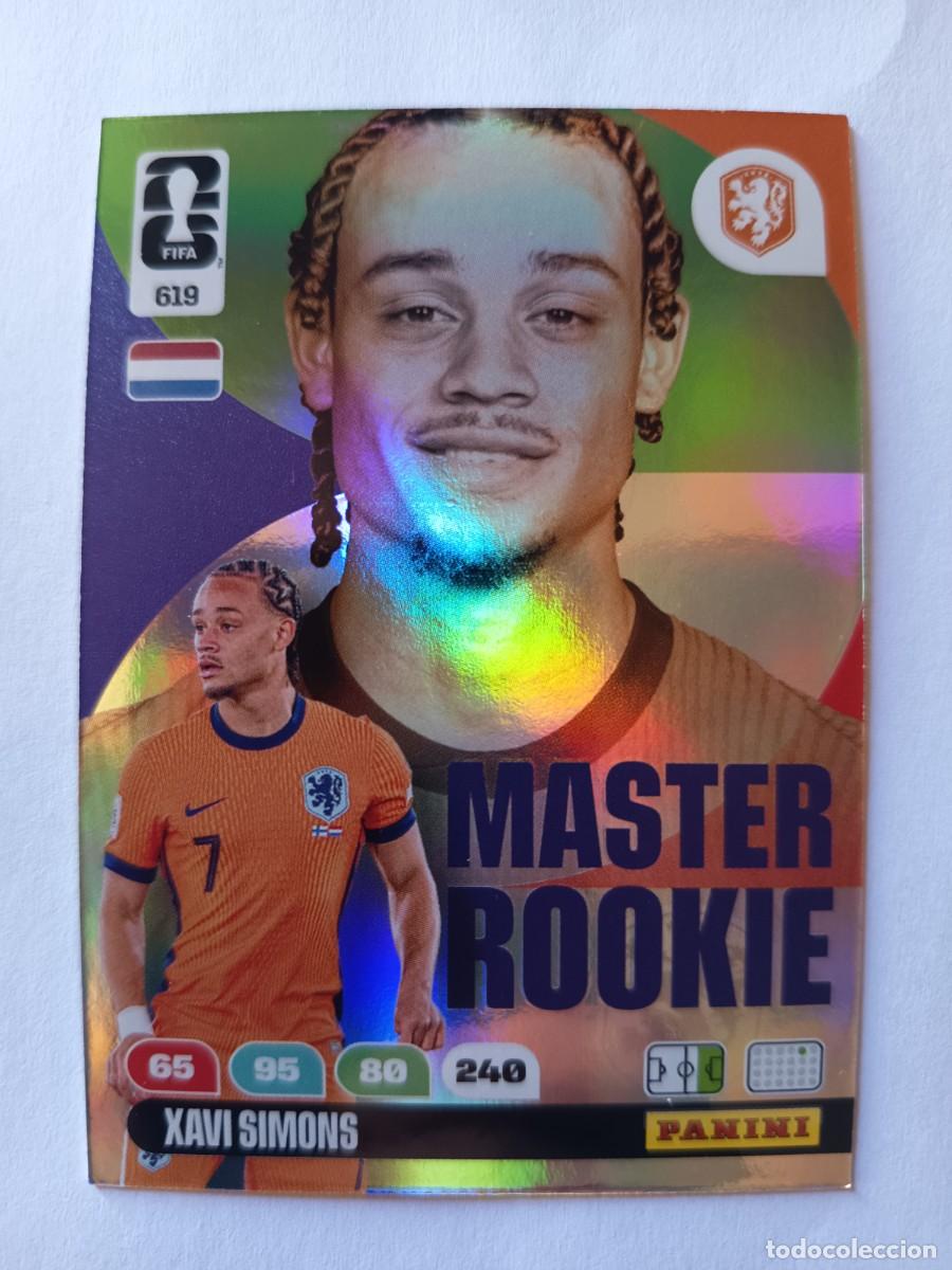 Cromos de f&uacute;tbol: ROOKIE CARD MASTER 619 XAVI SIMONS NETHERLANDS - ADRENALYN XL FIFA WORLD CUP MUNDIAL 2026 PANINI
