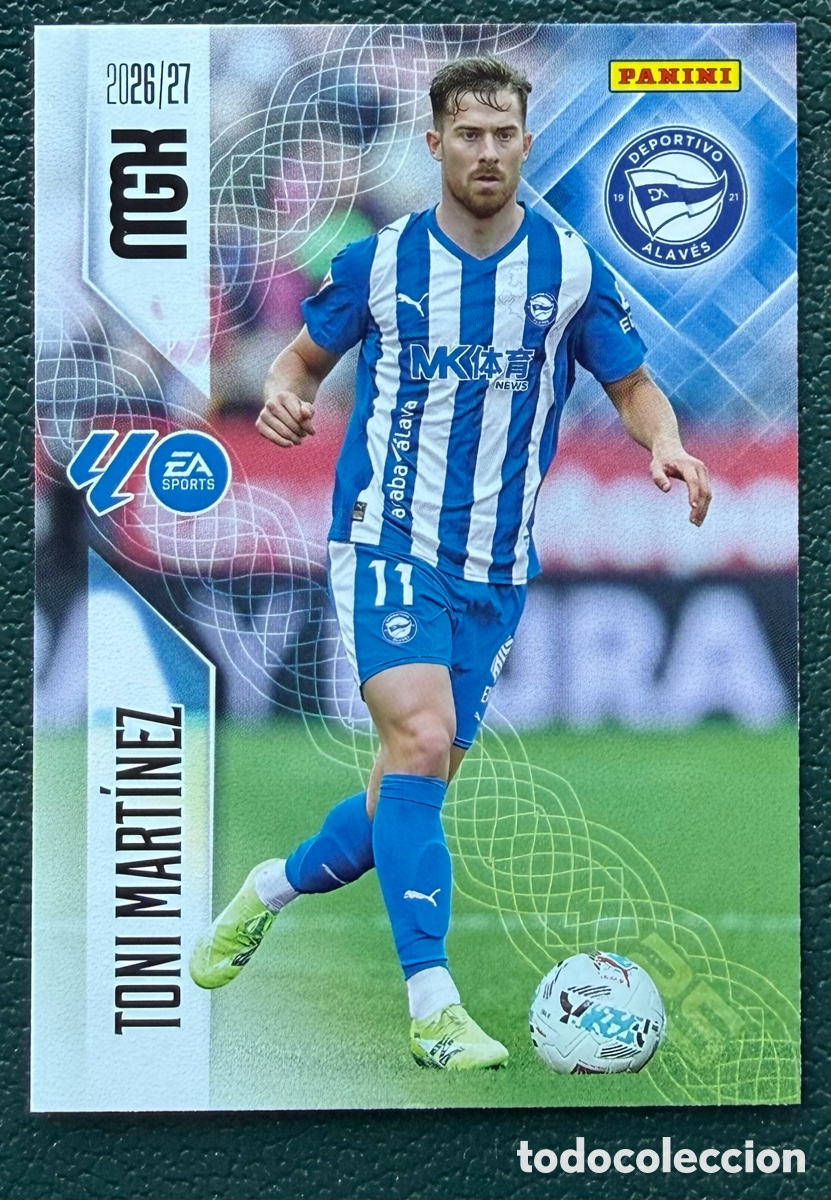 Cartes &agrave; collectionner de Football: 35 TONI MARTINEZ DEPORTIVO ALAVES FICHAS ALBUM MEGACRACKS 2026 2027 MGK 26 27