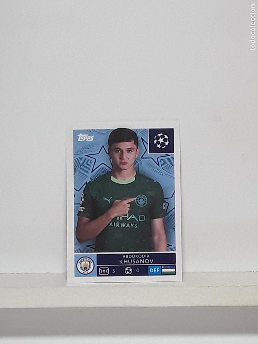 Cromos de f&uacute;tbol: CHAMPIONS STICKER 2025 2026 25 26 ALBUM TOPPS LEAGUE N 302 MANCHESTER CITY ABDUKODIR KHUSANOV