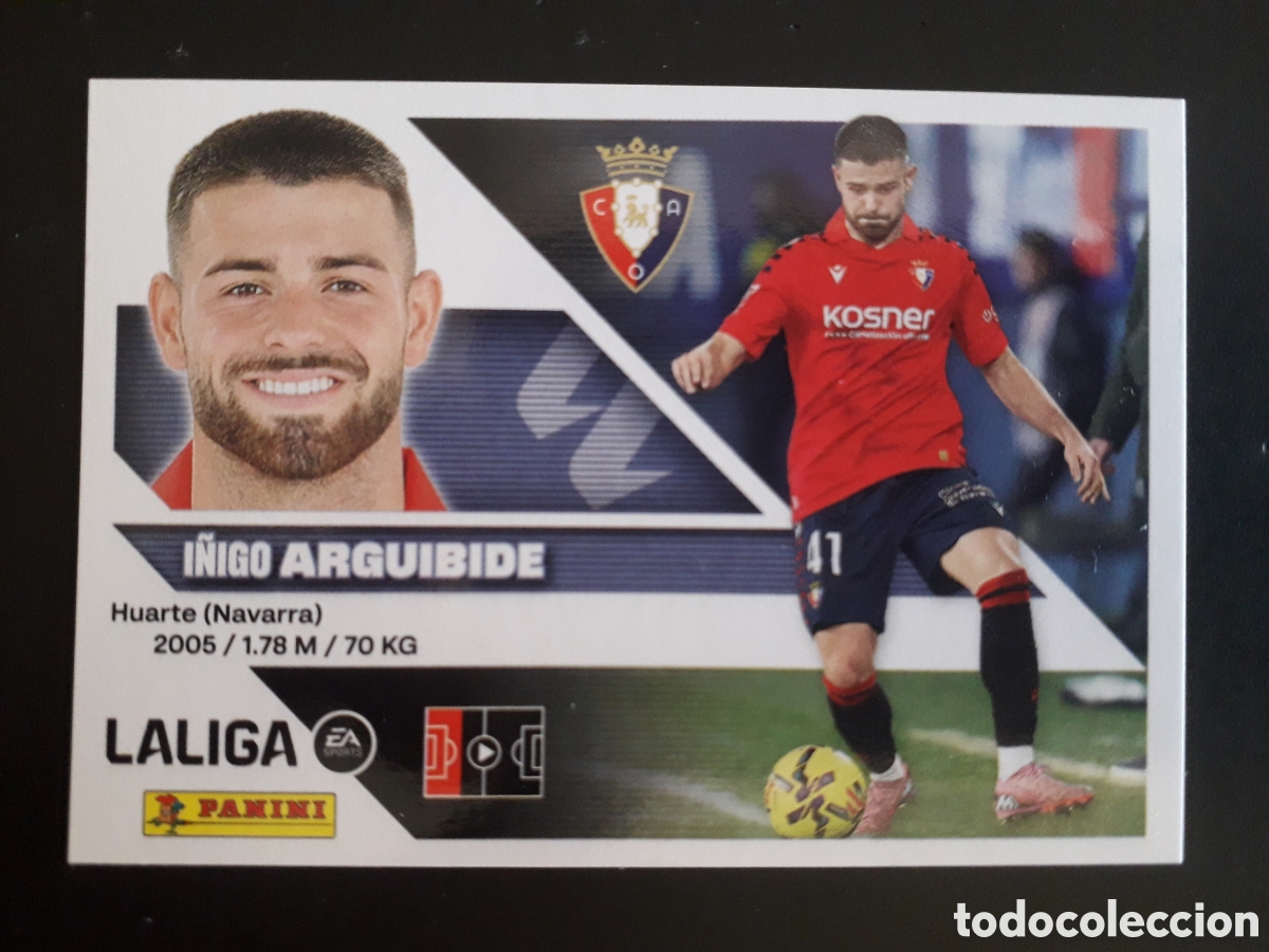 Cromos de Futebol: ARGUIBIDE OSASUNA N&deg; 5B ED ESTE 2026 2027 26 27 SIN PEGAR PEDIDO M&Iacute;NIMO 3&euro;.