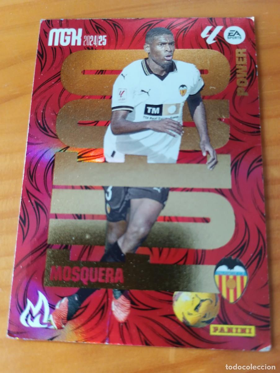 Cromos de f&uacute;tbol: MEGACRACKS 2024 2025 MGK 24 25 ALBUM PANINI LIGA N P385 P 385 VALENCIA FUEGO POWER MOSQUERA