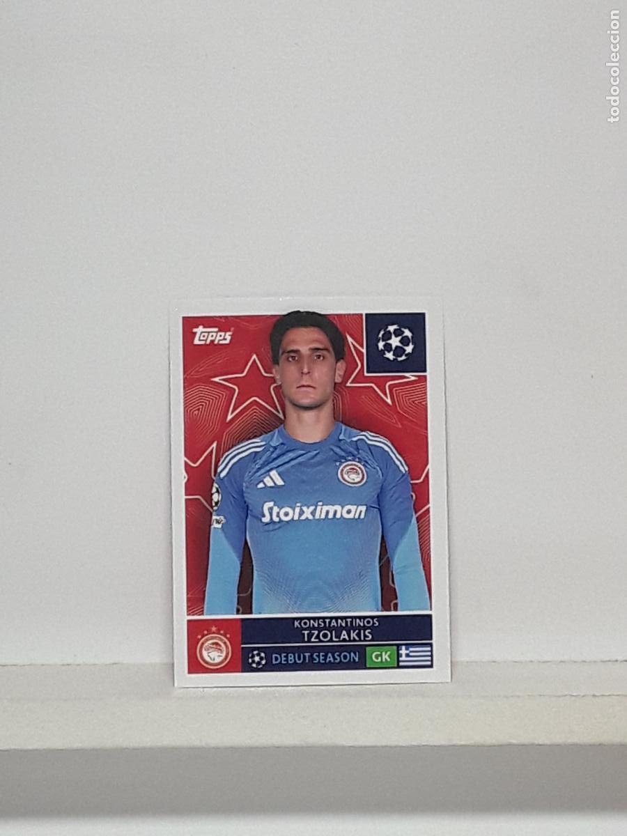 Cromos de f&uacute;tbol: CHAMPIONS STICKER 2025 2026 25 26 ALBUM TOPPS LEAGUE N 328 OLYMPIACOS KONSTANTINOS TZOLAKIS