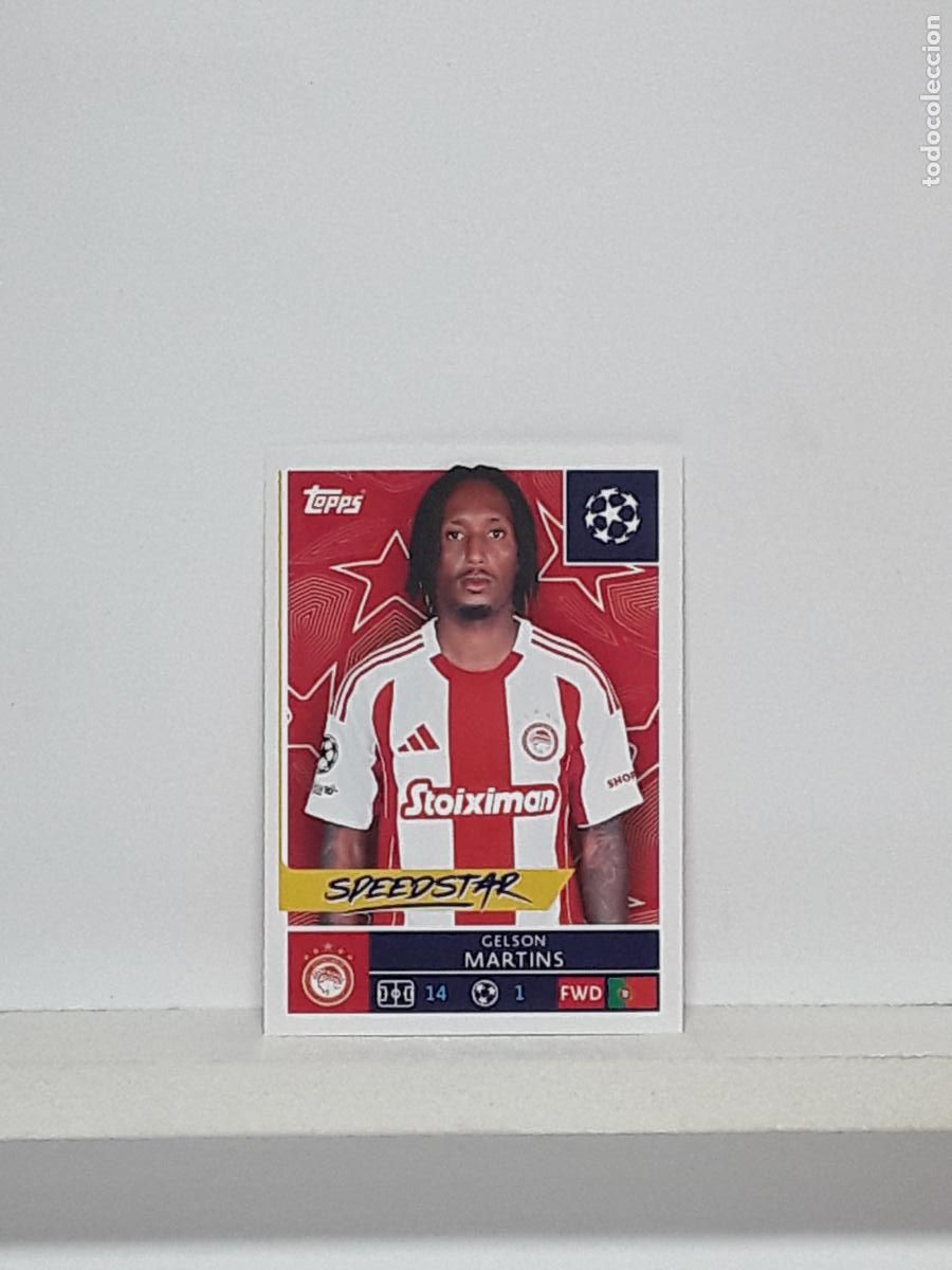 Cromos de f&uacute;tbol: CHAMPIONS STICKER 2025 2026 25 26 ALBUM TOPPS LEAGUE N 339 OLYMPIACOS GELSON MARTINS