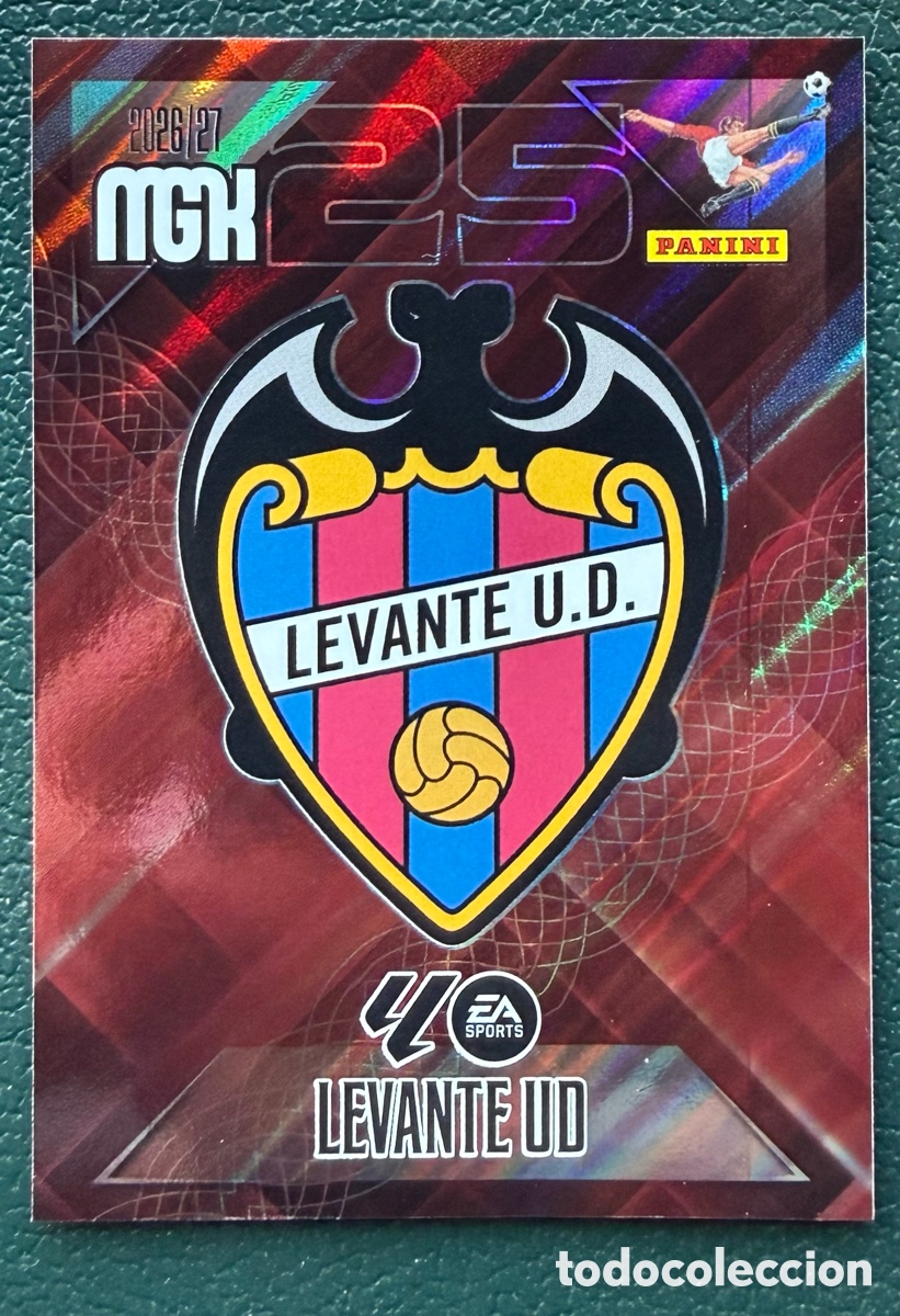 Cartes &agrave; collectionner de Football: 199 ESCUDO LEVANTE UD FICHAS ALBUM MEGACRACKS 2026 2027 MGK 26 27