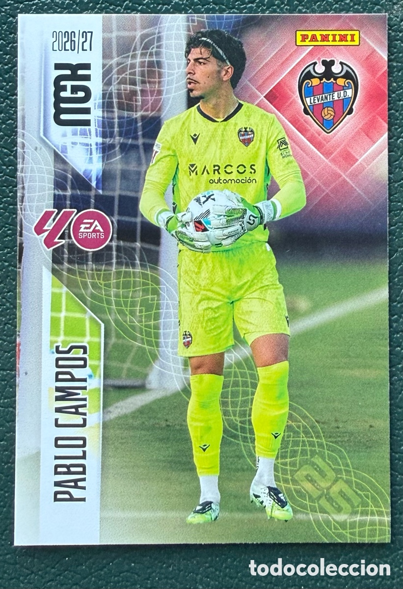 Cartes &agrave; collectionner de Football: 201 PABLO CAMPOS LEVANTE UD FICHAS ALBUM MEGACRACKS 2026 2027 MGK 26 27