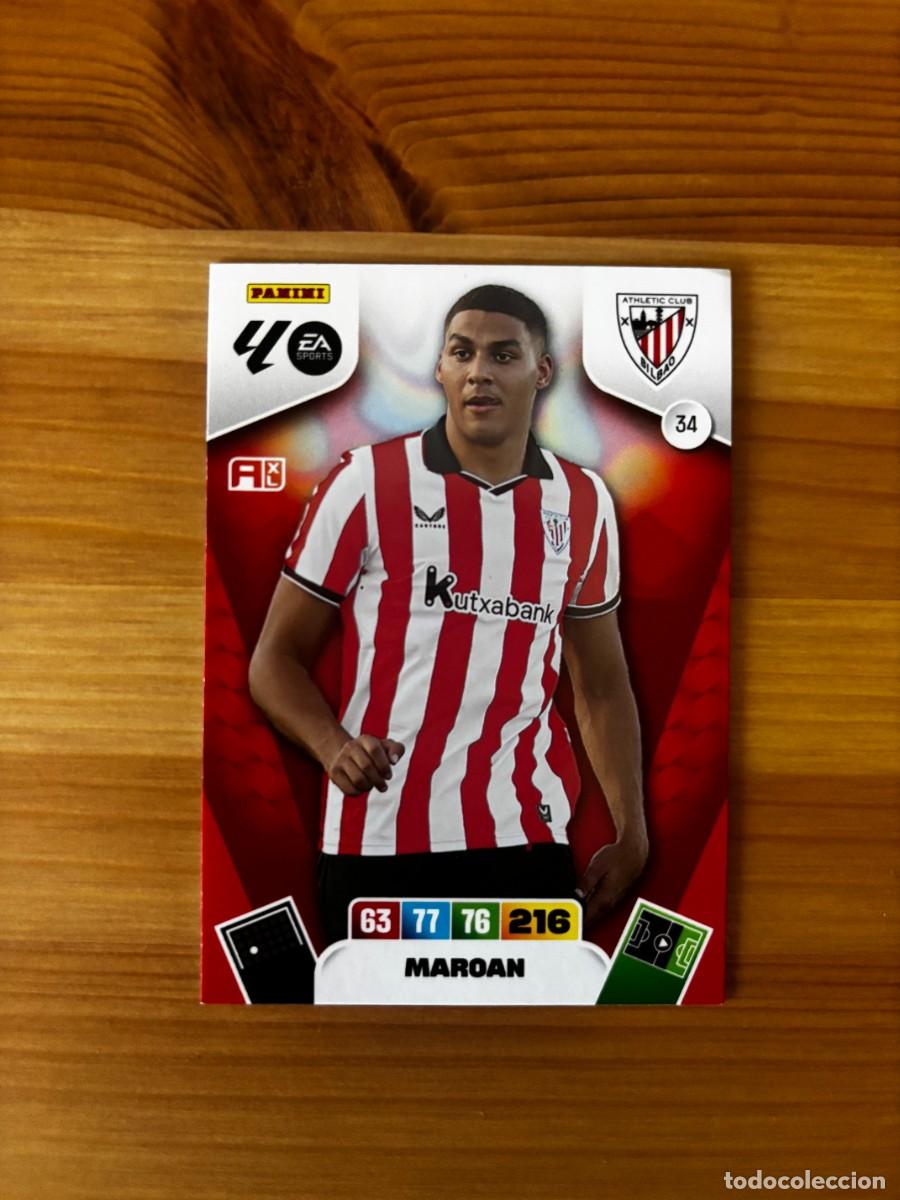 Cromos de f&uacute;tbol: MAROAN ATHLETIC CLUB BILBAO n&uacute;mero 34 cromo Adrenalyn XL 25-26 2025-2026