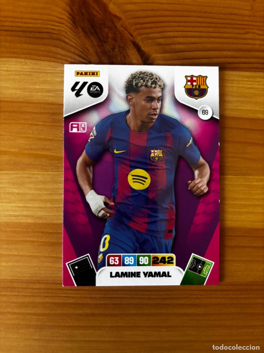 Cromos de f&uacute;tbol: LAMINE YAMAL BARCELONA n&uacute;mero 69 cromo Adrenalyn XL 25-26 2025-2026