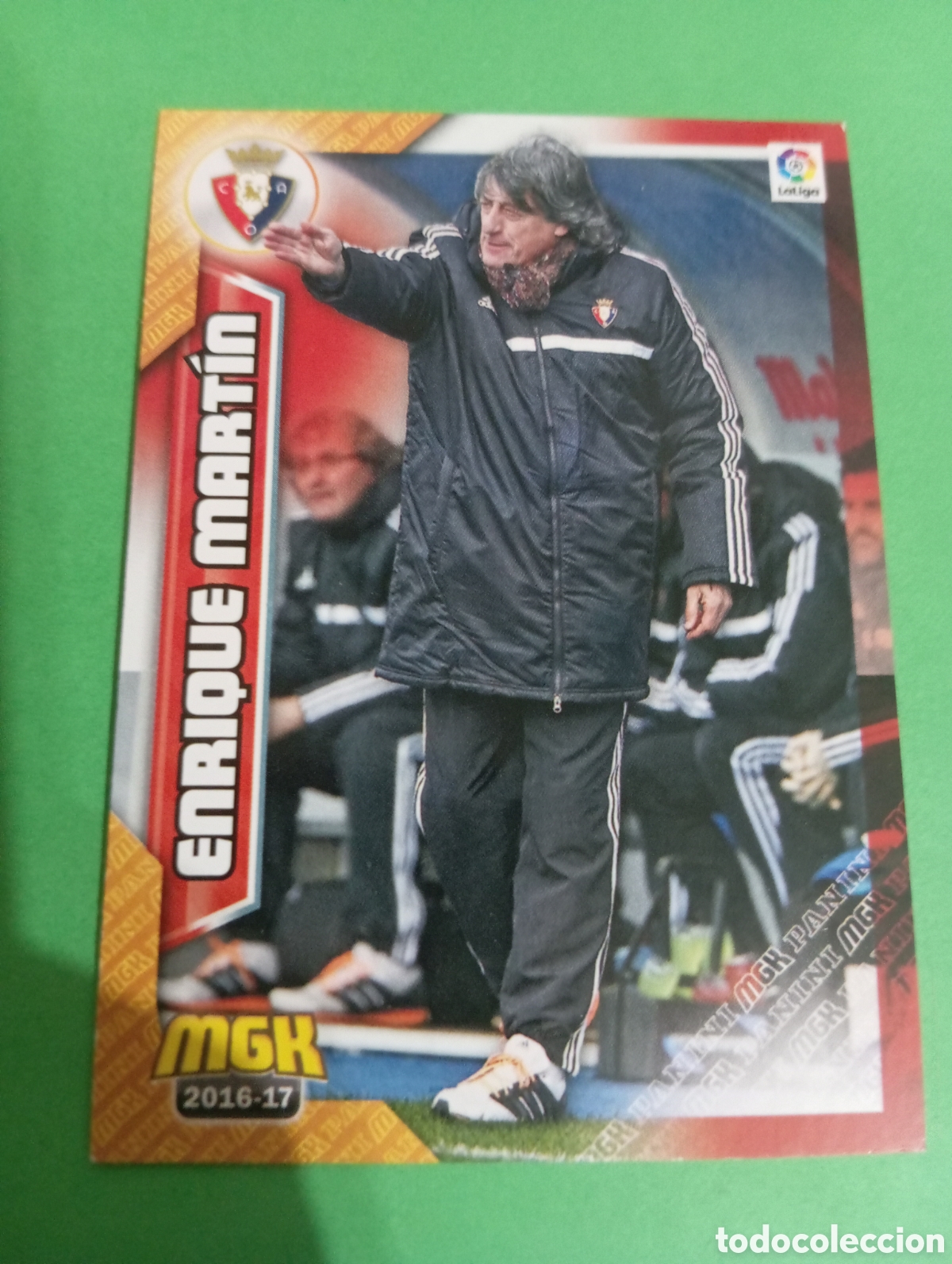 Cromos de f&uacute;tbol: Enrique Mart&iacute;n Osasuna n&deg;380 / PANINI MEGACRACKS 2016/2017
