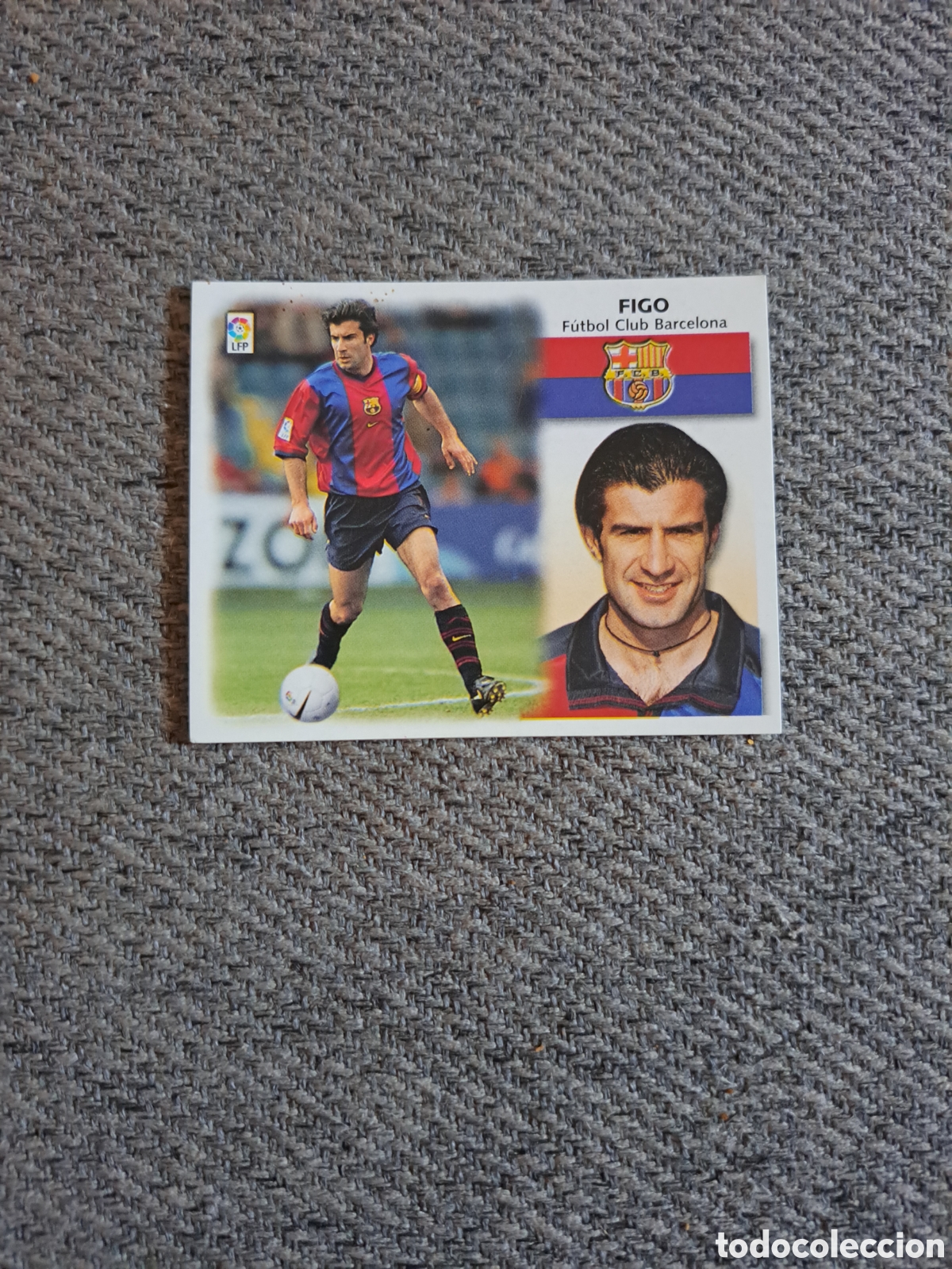 Cromos de f&uacute;tbol: Figo. Barcelona. Liga Este 99-00