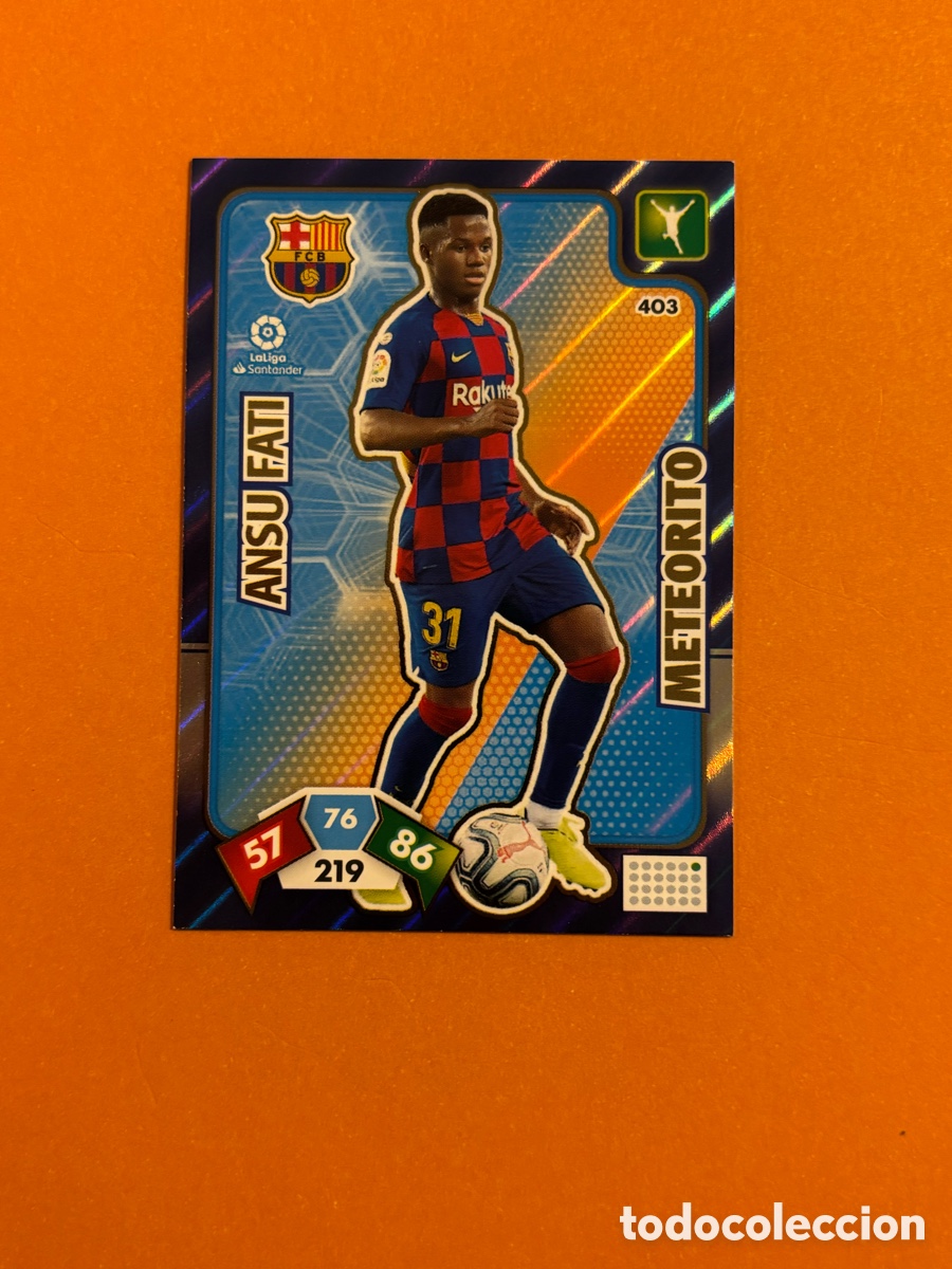 Cromos de f&uacute;tbol: ANSU FATI N&ordm; 403 ROOKIE METEORITO (BARCELONA) ADRENALYN XL 2019 2020 PANINI ALBUM LIGA CARD BAR&Ccedil;A