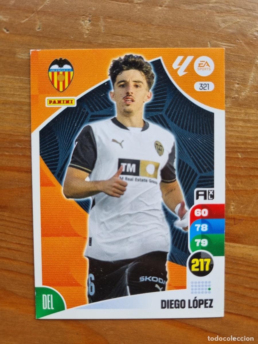 Cromos de f&uacute;tbol: 321 DIEGO L&Oacute;PEZ (Valencia CF). Liga 2024 2025 24 25 Adrenalyn XL (Panini)