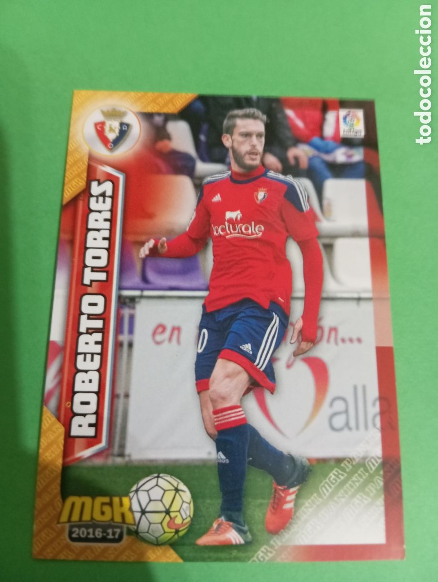 Cromos de f&uacute;tbol: Roberto Torres Osasuna n&deg;392 / PANINI MEGACRACKS 2016/2017