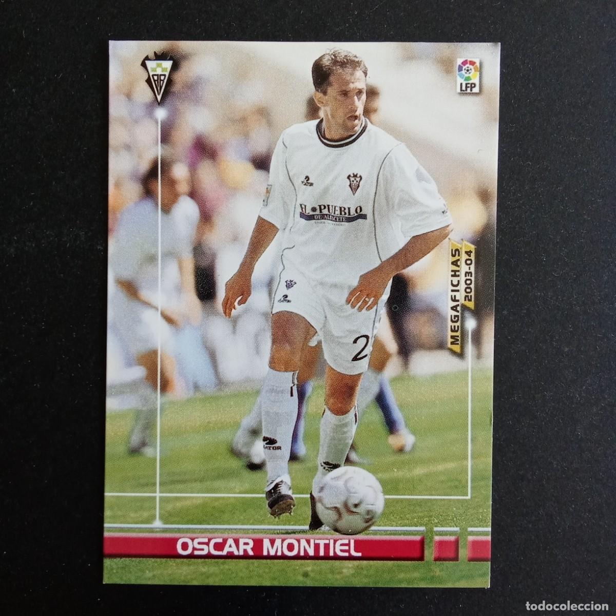 Cromos de f&uacute;tbol: 3 OSCAR MONTIEL ALBACETE LIGA 2003 2004 03 04 MEGAFICHAS PANINI