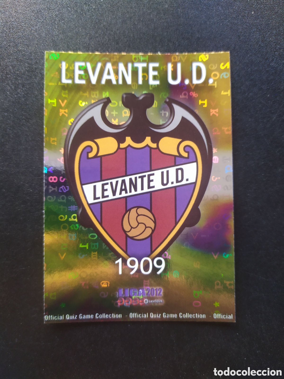 Cromos de f&uacute;tbol: Mundicromo fichas Liga 2011 2012 11 12 escudo brillo letras n&deg; 352 Levante
