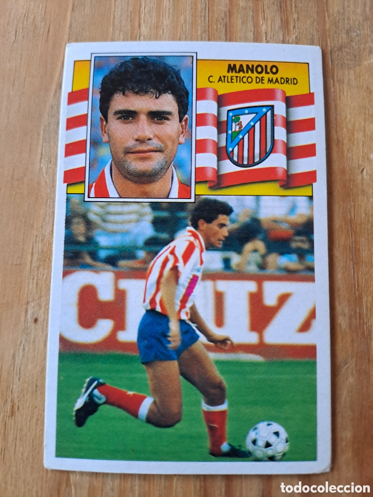 Figurine di Calcio: LIGA ESTE 90-91 &mdash; MANOLO ATL&Eacute;TICO DE MADRID &mdash; SIN PEGAR Cromo original de Ediciones Este