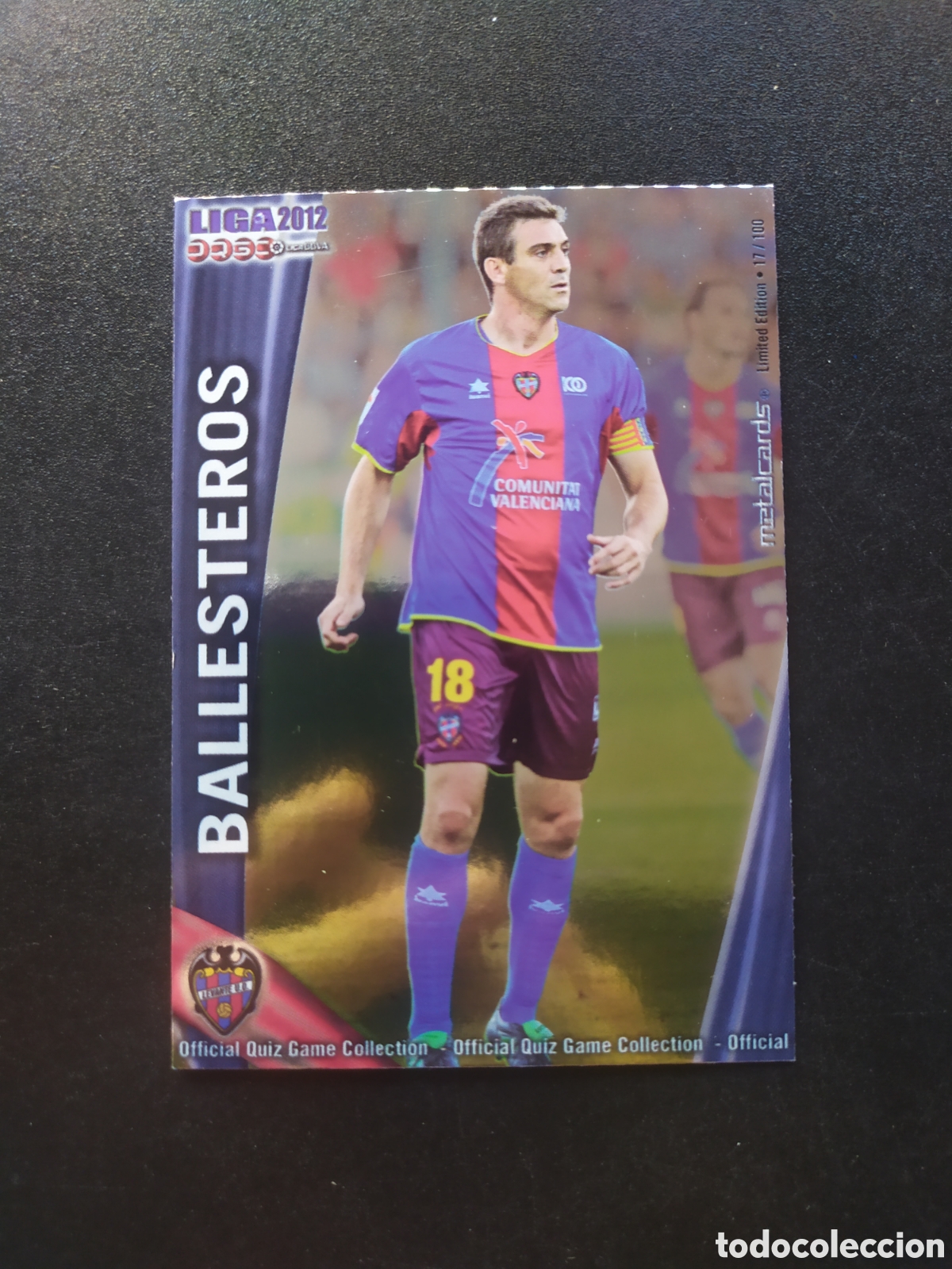 Figurine di Calcio: Mundicromo fichas Liga 2011 2012 11 12 Ballesteros metalcards limited edition n&deg; 359 Levante