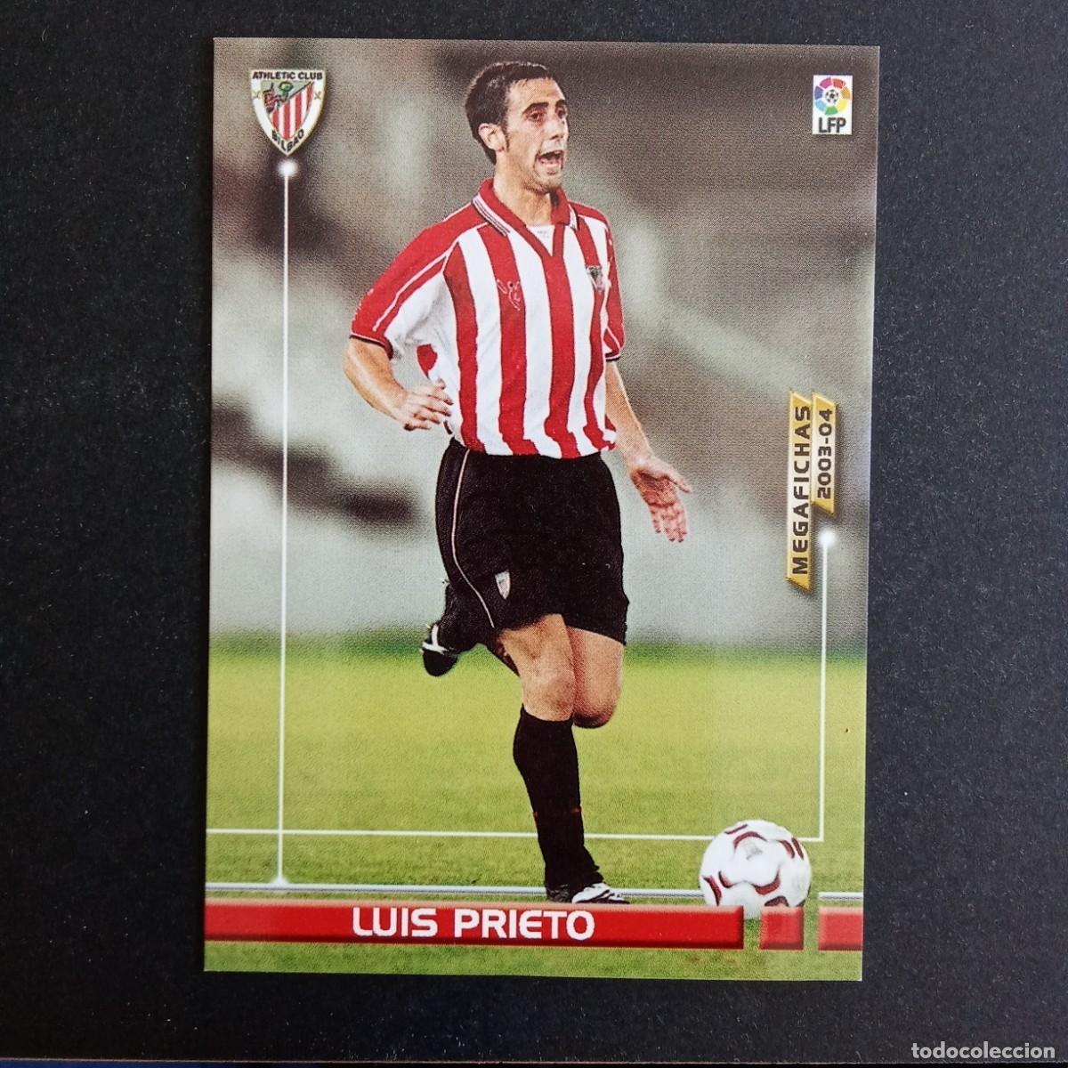 Figurine di Calcio: 24 LUIS PRIETO ATHLETIC BILBAO LIGA 2003 2004 03 04 MEGAFICHAS PANINI - VERSION DEBUT 2 LINEAS