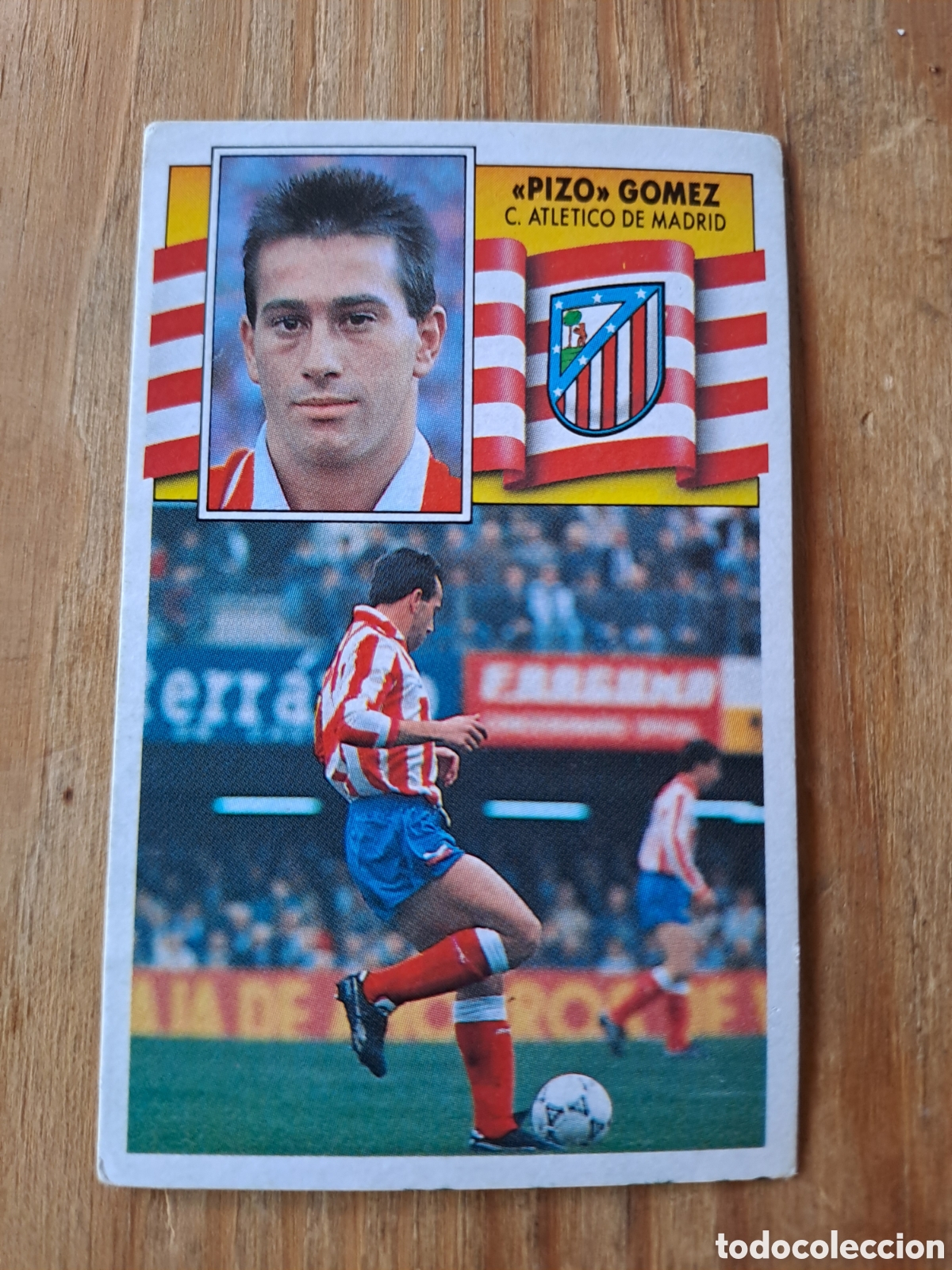 Figurine di Calcio: LIGA ESTE 90-91 &mdash; PIZO G&Oacute;MEZ ATL&Eacute;TICO MADRID &mdash; SIN PEGAR Cromo original de Ediciones Este c&ntilde;