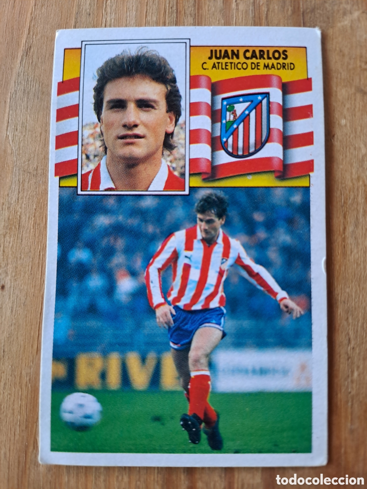 Fu&szlig;ball-Sticker: LIGA ESTE 90-91 &mdash; JUAN CARLOS ATL&Eacute;TICO MADRID &mdash; SIN PEGAR Cromo original de Ediciones Este correspo