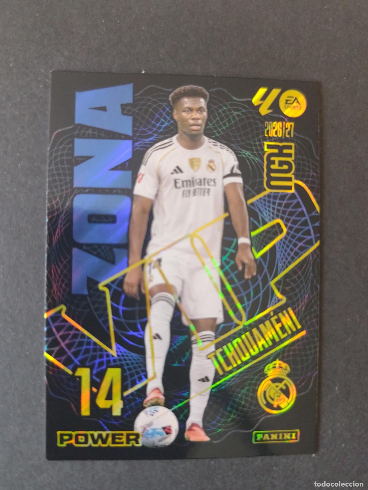 Cromos de f&uacute;tbol: P405 405P TCHOUAM&Eacute;NI REAL MADRID ZONA VIP POWER PARALELA MEGACRACKS 2026 2027 26 27