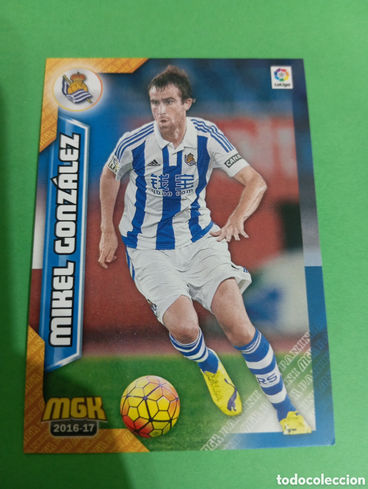 Cromos de f&uacute;tbol: Mikel Gonz&aacute;lez Real Sociedad n&deg;414 / PANINI MEGACRACKS 2016/2017