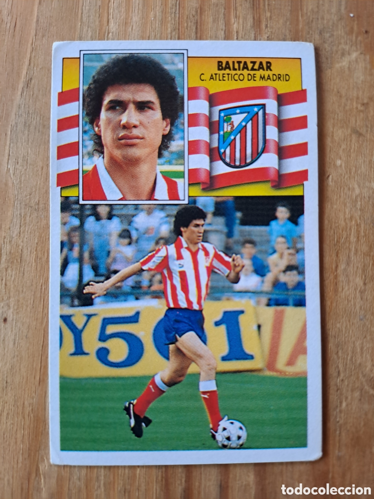 Figurine di Calcio: LIGA ESTE 90-91 &mdash; BALTAZAR ATL&Eacute;TICO MADRID &mdash; SIN PEGAR Cromo original de Ediciones Este
