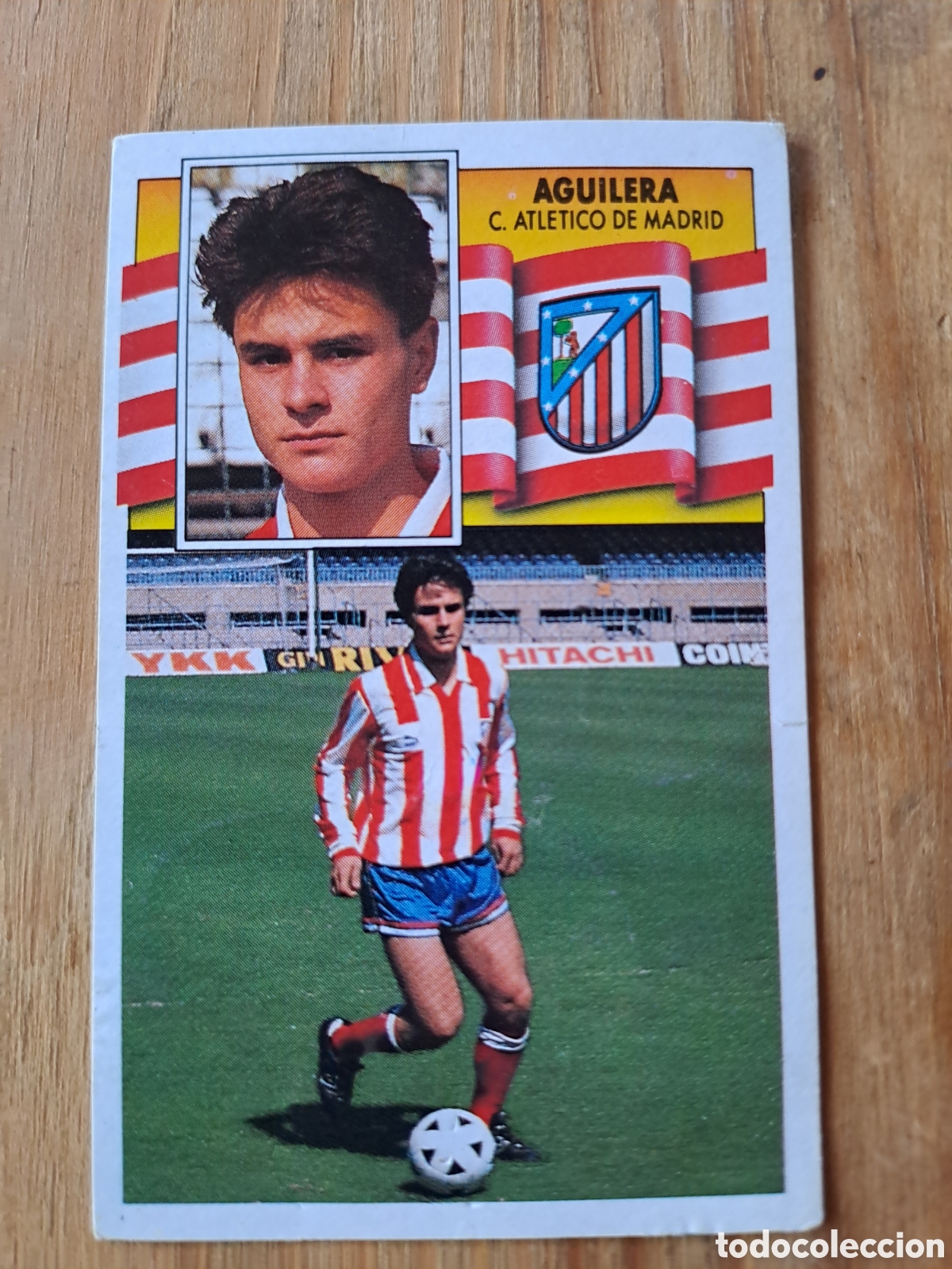 Cartes &agrave; collectionner de Football: LIGA ESTE 90-91 &mdash; AGUILERA ATL&Eacute;TICO MADRID &mdash; SIN PEGAR Cromo original de Ediciones Este
