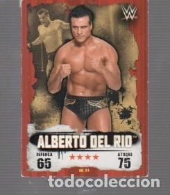 Cromos de f&uacute;tbol: CROMOS DE TOPPS SLAM ATTAX Y LUCHA LIGRE ALBERTO DEL RIO NO 91
