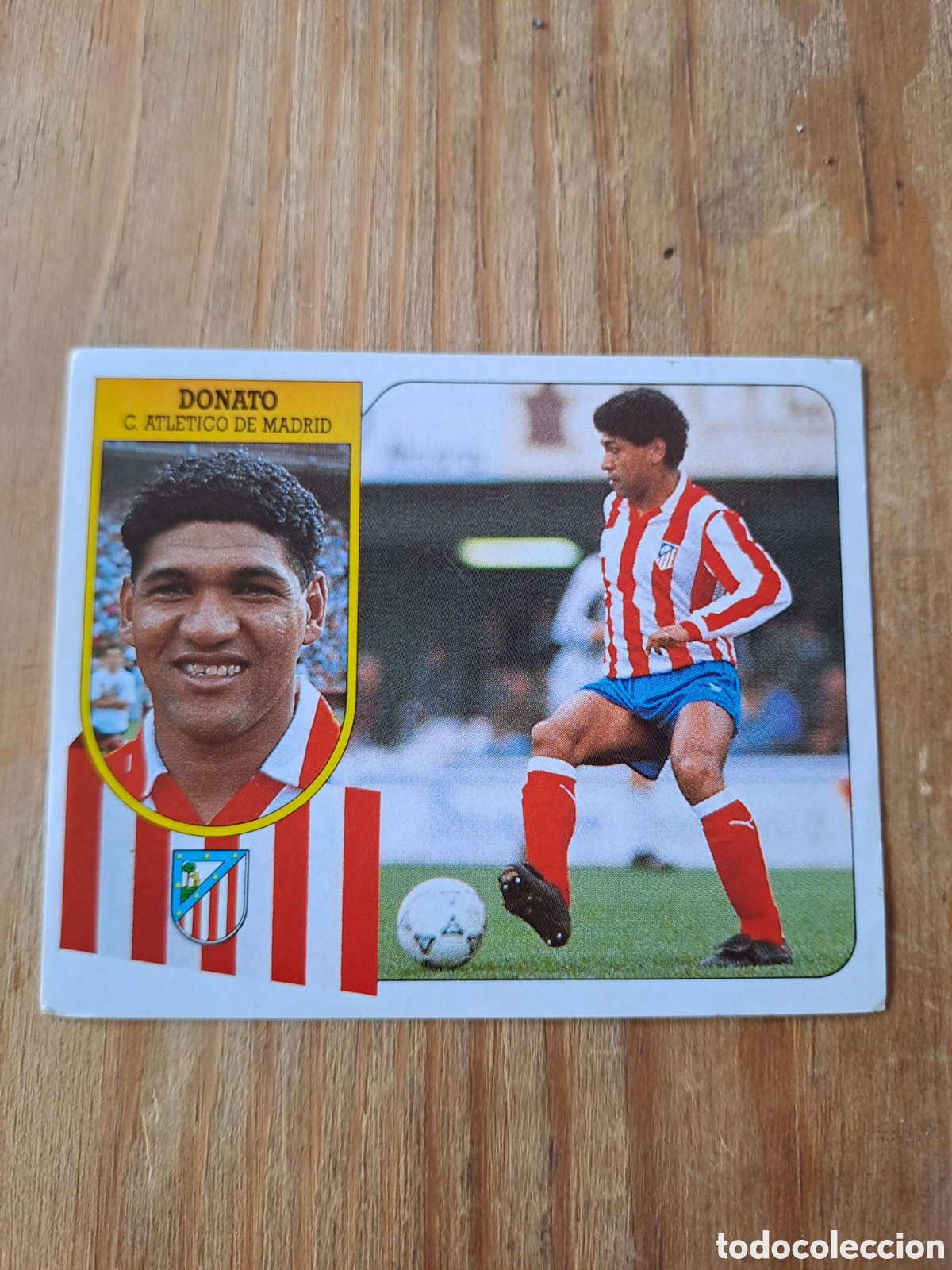 Fu&szlig;ball-Sticker: LIGA ESTE 91-92 &mdash; DONATO ATL&Eacute;TICO MADRID &mdash; ADHESIVO SIN PEGAR Cromo original de Ediciones Este