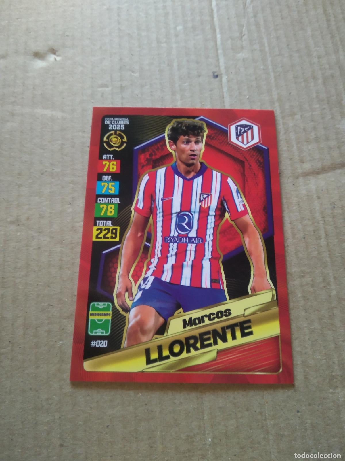 Cromos de f&uacute;tbol: 20 MARCOS LLORENTE ATLETICO DE MADRID CROMO FUTBOL GOL PUBLICACIONES MUNDIAL DE CLUBES 2025