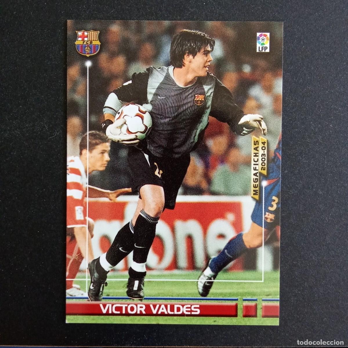 Cromos de f&uacute;tbol: 56 VICTOR VALDES BARCELONA LIGA 2003 2004 03 04 MEGAFICHAS PANINI