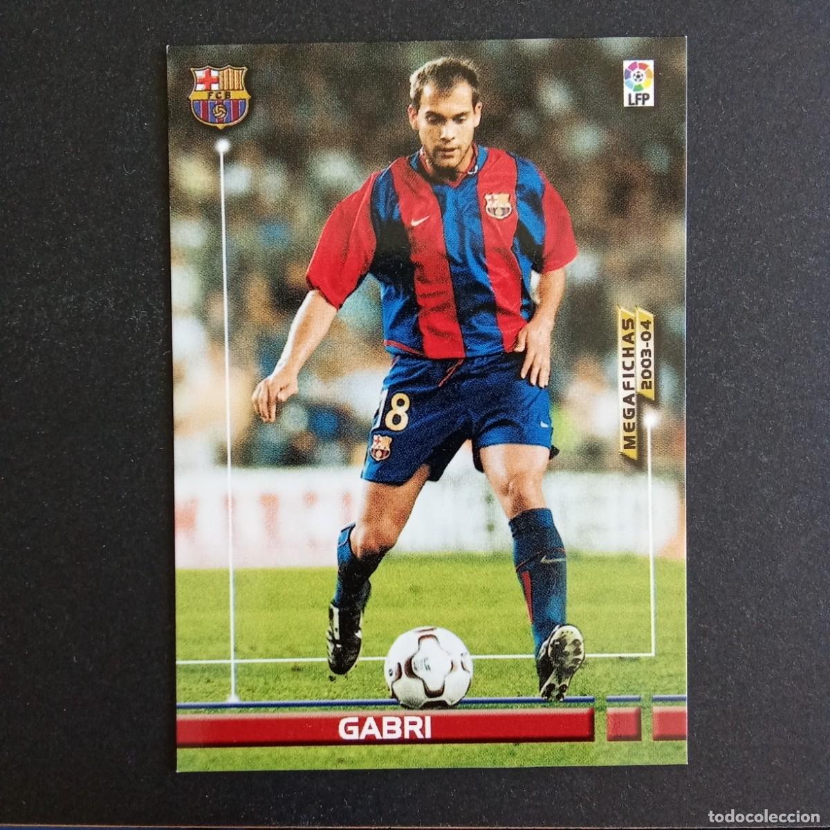 Cromos de f&uacute;tbol: 63 GABRI BARCELONA LIGA 2003 2004 03 04 MEGAFICHAS PANINI