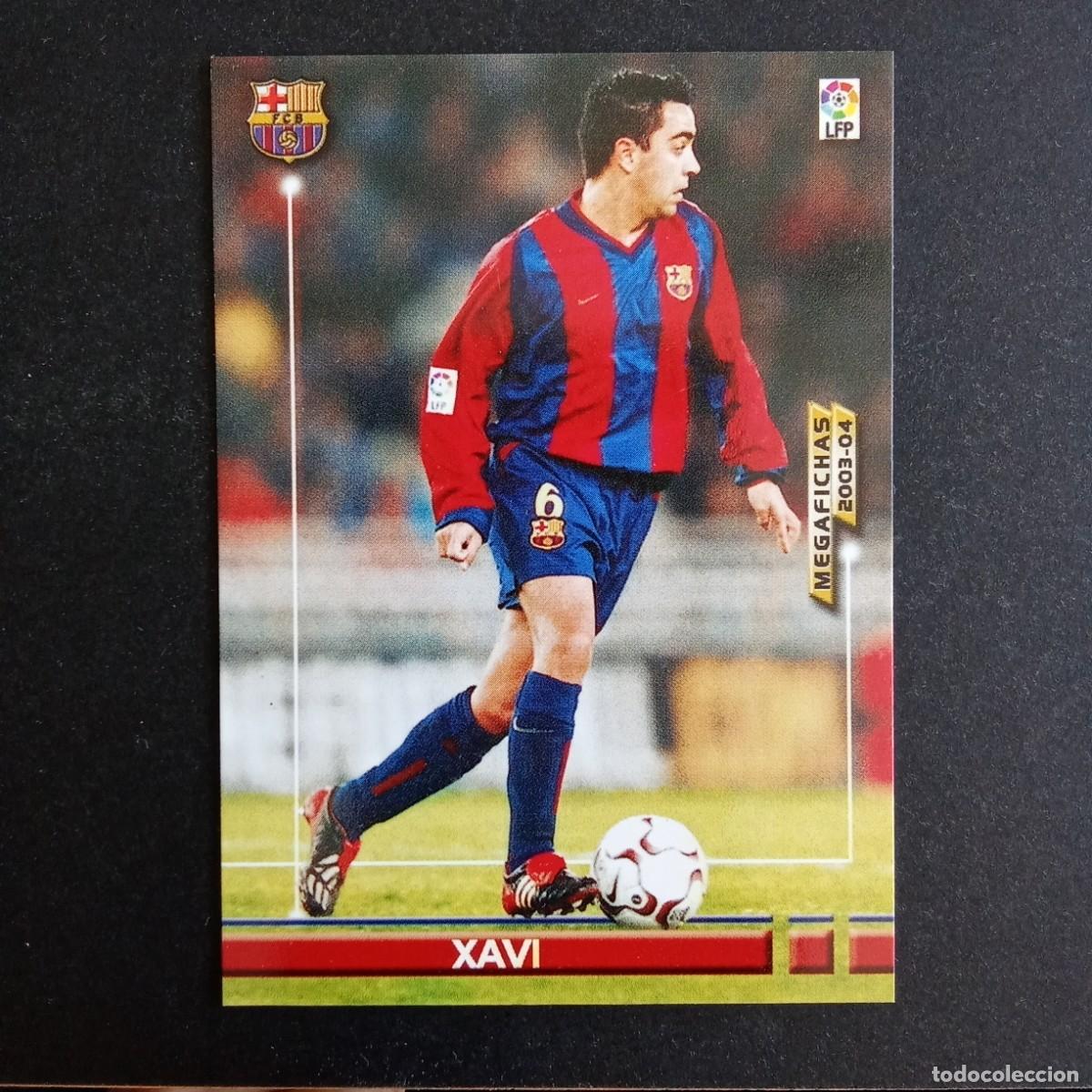 Cromos de f&uacute;tbol: 65 XAVI BARCELONA LIGA 2003 2004 03 04 MEGAFICHAS PANINI