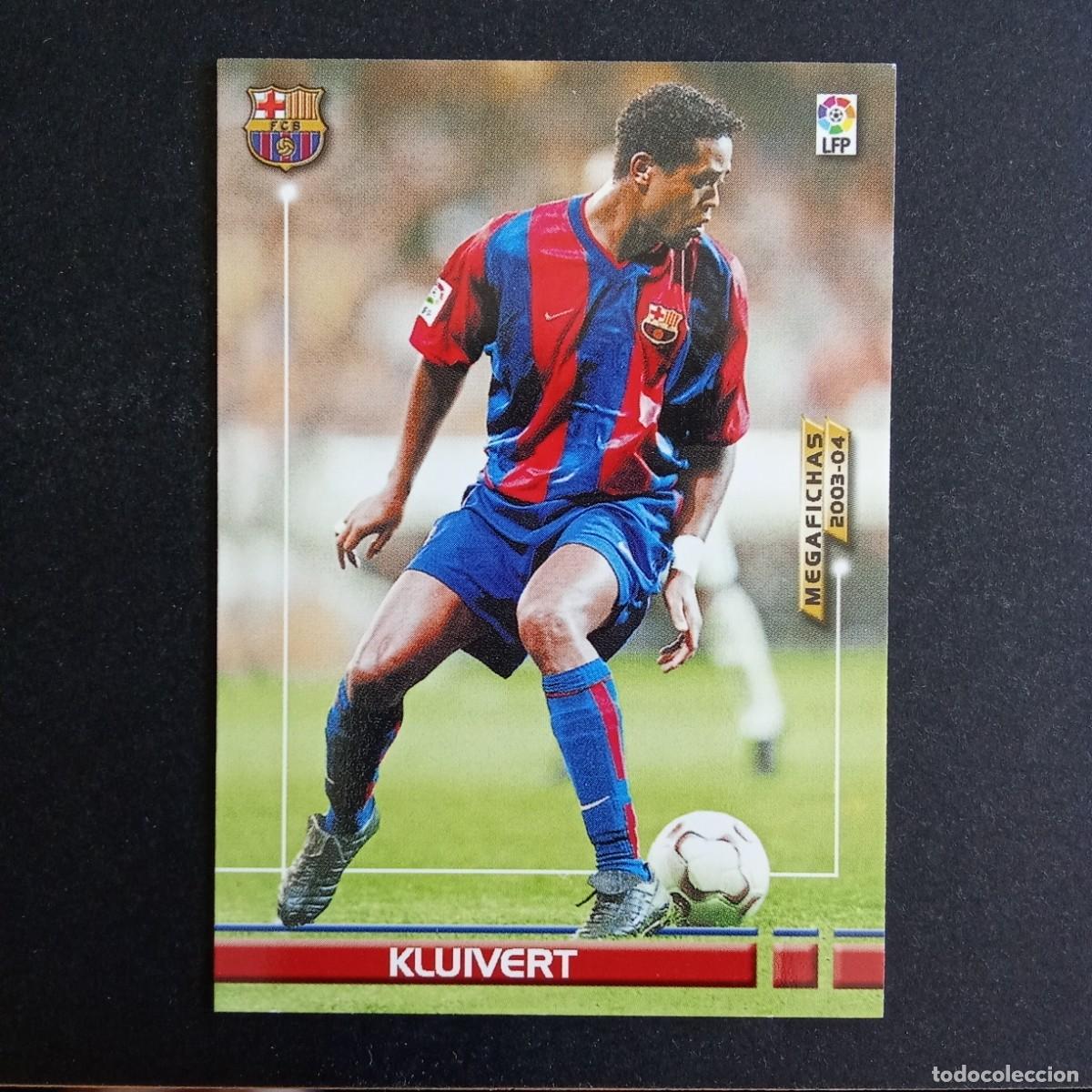 Cromos de f&uacute;tbol: 71 KLUIVERT BARCELONA LIGA 2003 2004 03 04 MEGAFICHAS PANINI
