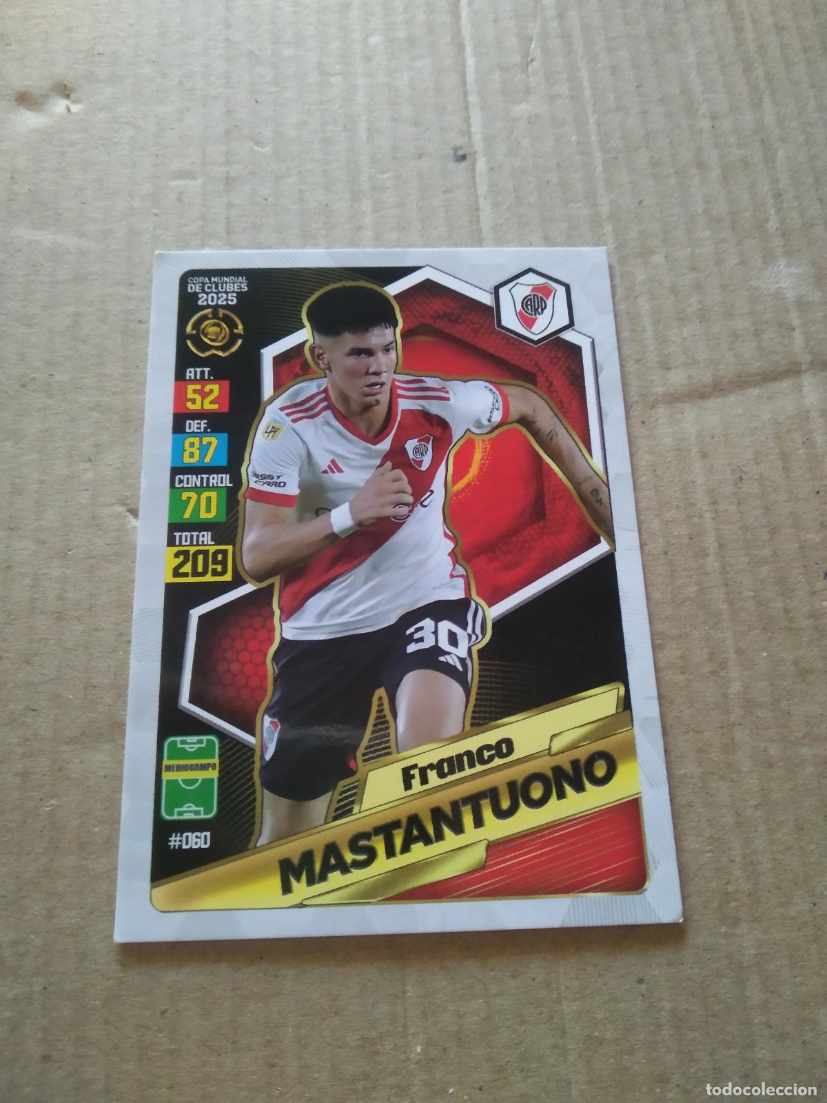 Cromos de Futebol: 60 MASTANTUONO ROOKIE RIVER PLATE CROMO FUTBOL GOL PUBLICACIONES MUNDIAL DE CLUBES 2025