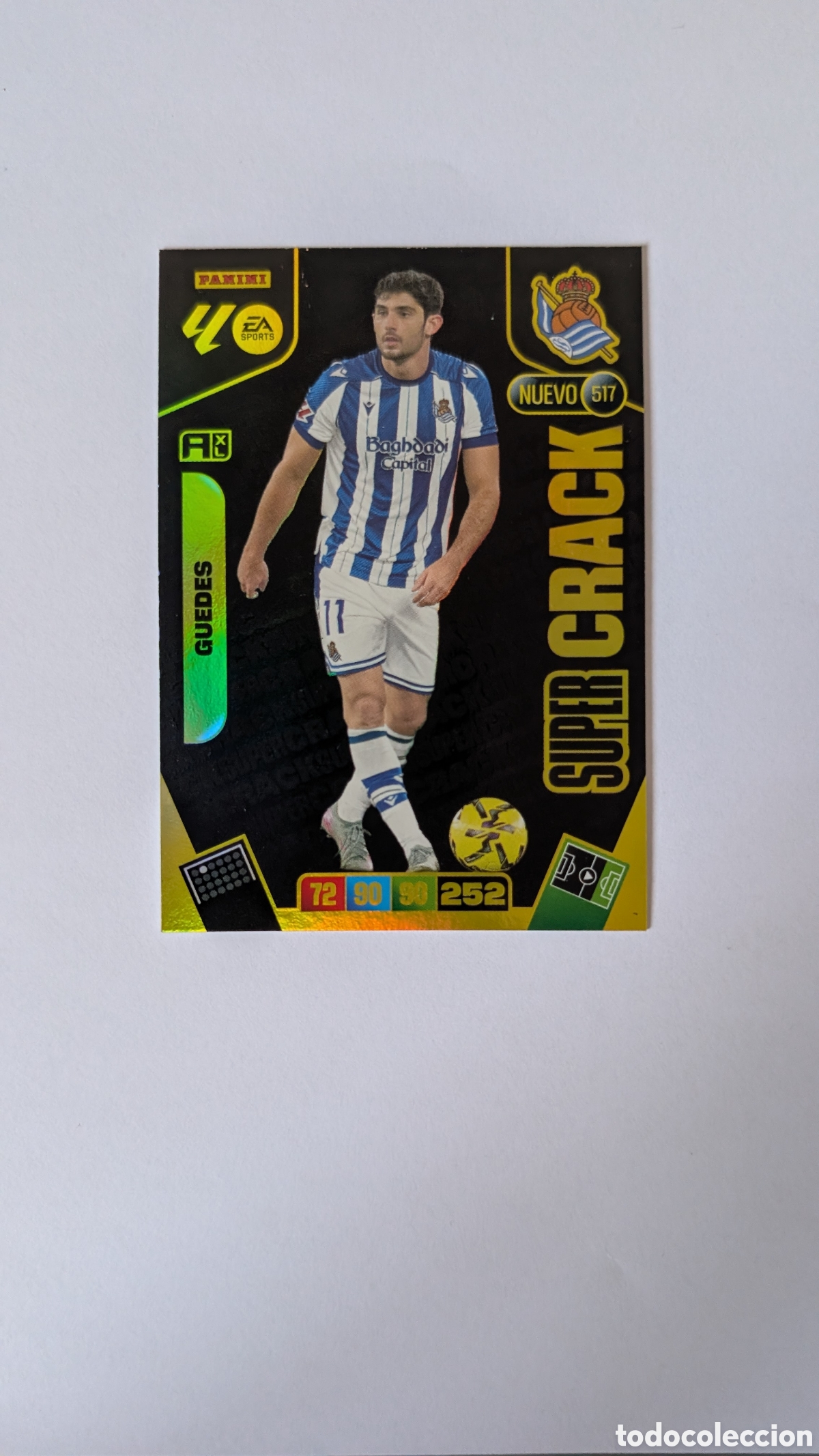 Cromos de f&uacute;tbol: GUEDES REAL SOCIEDAD 517 NUEVO SUPER CRACK ADRENALYN XL LIGA 2025/2026 25 26 PANINI