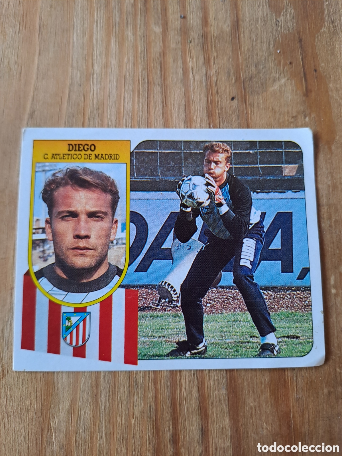 Fu&szlig;ball-Sticker: LIGA ESTE 91-92 &mdash; DIEGO ATL&Eacute;TICO MADRID &mdash; ADHESIVO SIN PEGAR Cromo original de Ediciones Este
