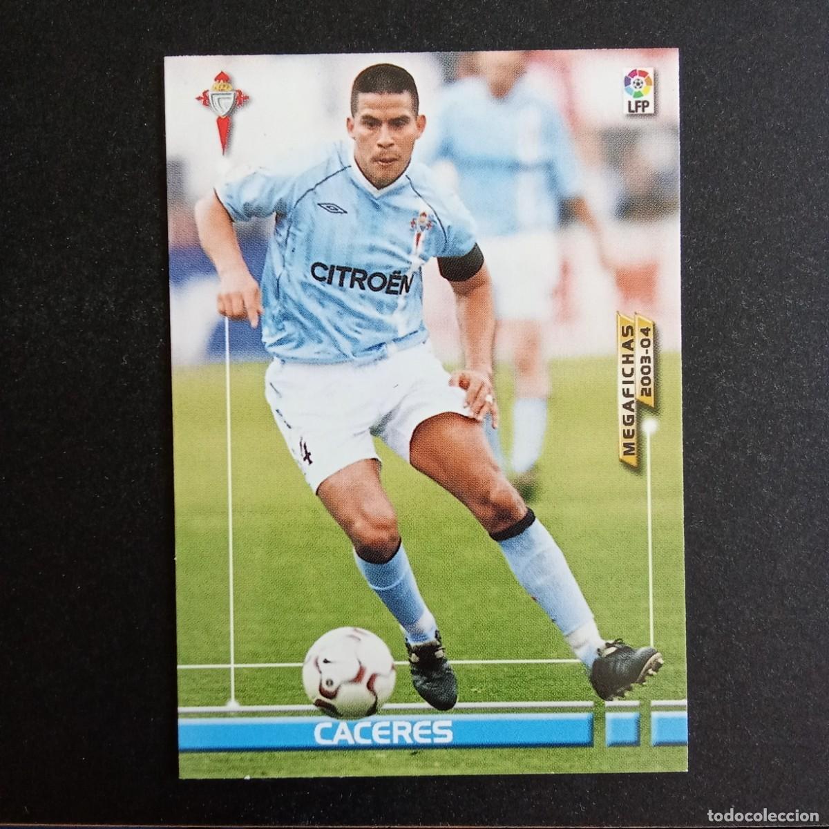 Cromos de f&uacute;tbol: 94 CACERES CELTA LIGA 2003 2004 03 04 MEGAFICHAS PANINI