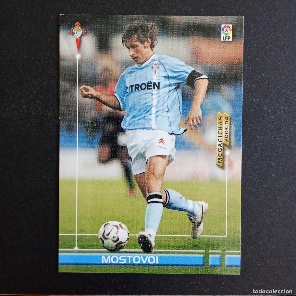 Cromos de f&uacute;tbol: 107 MOSTOVOI CELTA LIGA 2003 2004 03 04 MEGAFICHAS PANINI - VERSION TRASERA NUMERO 107