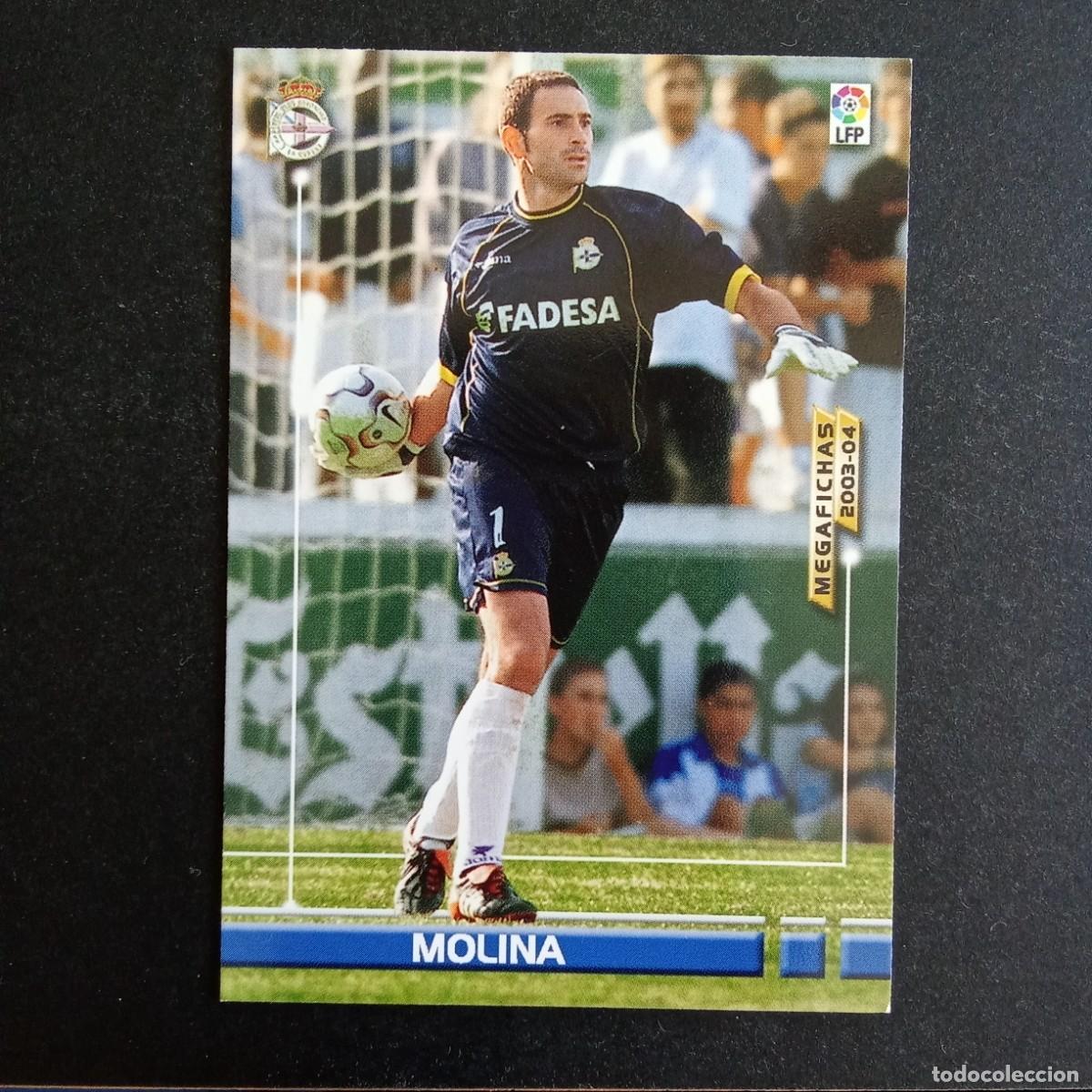Cromos de f&uacute;tbol: 110 MOLINA DEPORTIVO CORU&Ntilde;A LIGA 2003 2004 03 04 MEGAFICHAS PANINI