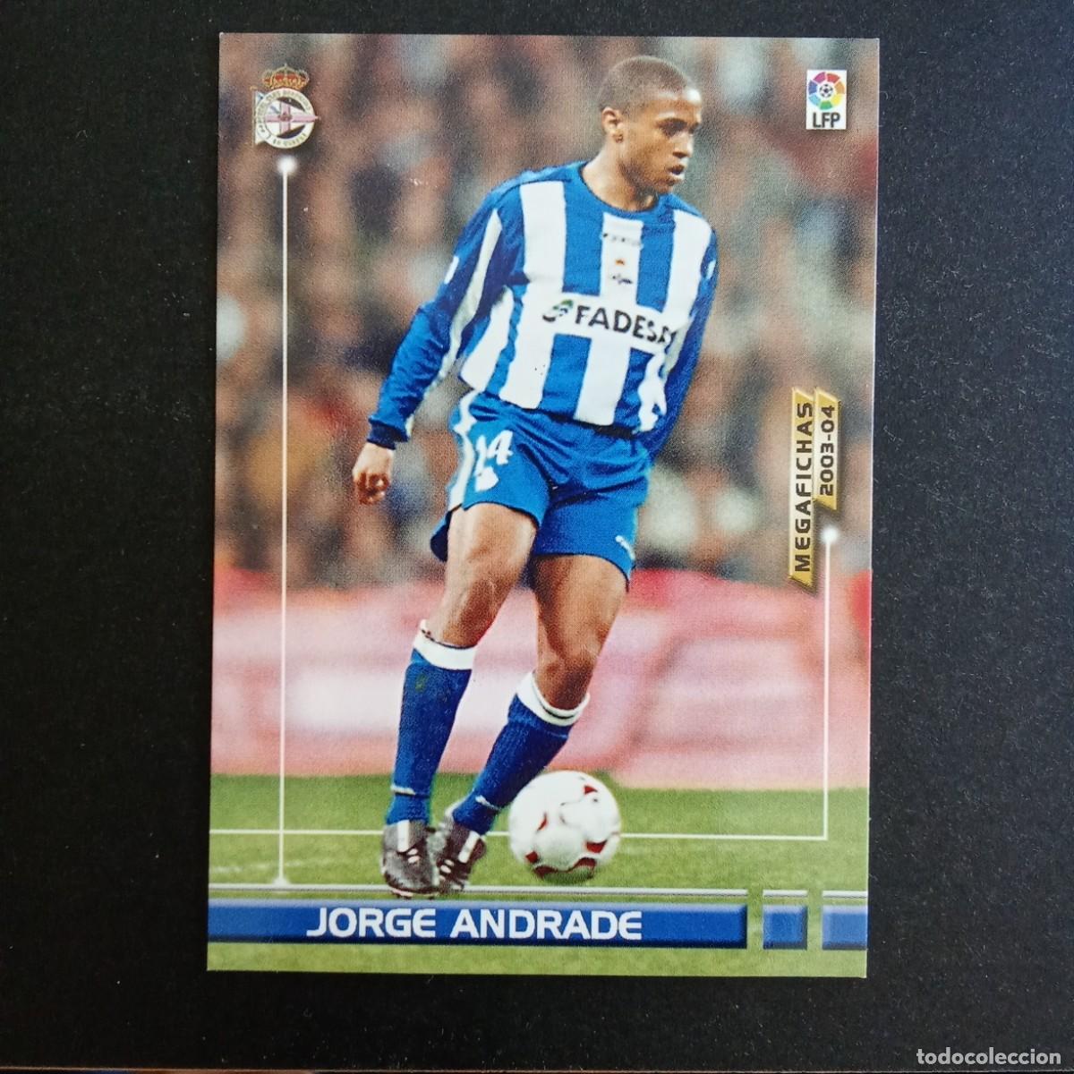 Cromos de f&uacute;tbol: 112 JORGE ANDRADE DEPORTIVO CORU&Ntilde;A LIGA 2003 2004 03 04 MEGAFICHAS PANINI - VERS. MEGAFICHAS GRUESO
