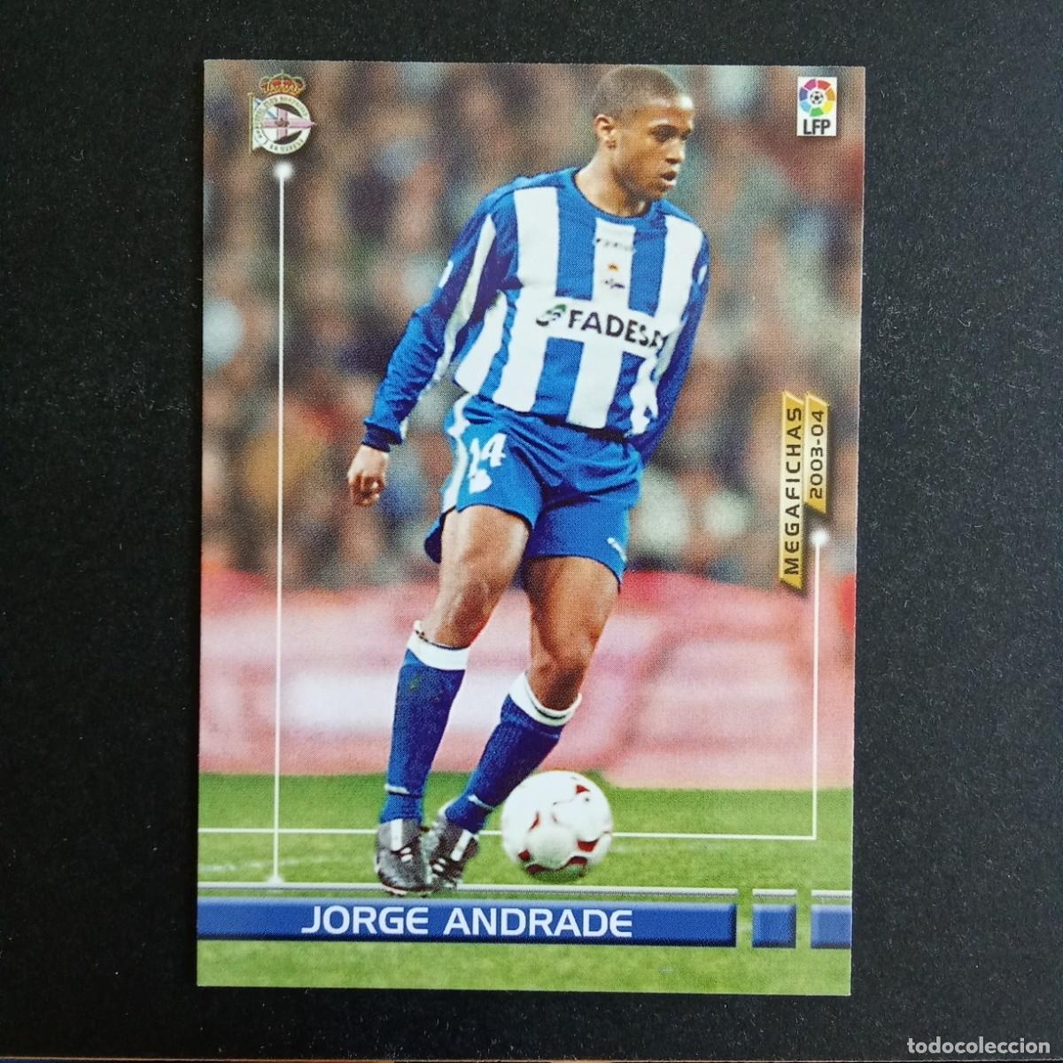 Cromos de f&uacute;tbol: 112 JORGE ANDRADE DEPORTIVO CORU&Ntilde;A LIGA 2003 2004 03 04 MEGAFICHAS PANINI - VERSION MEGAFICHAS FINO