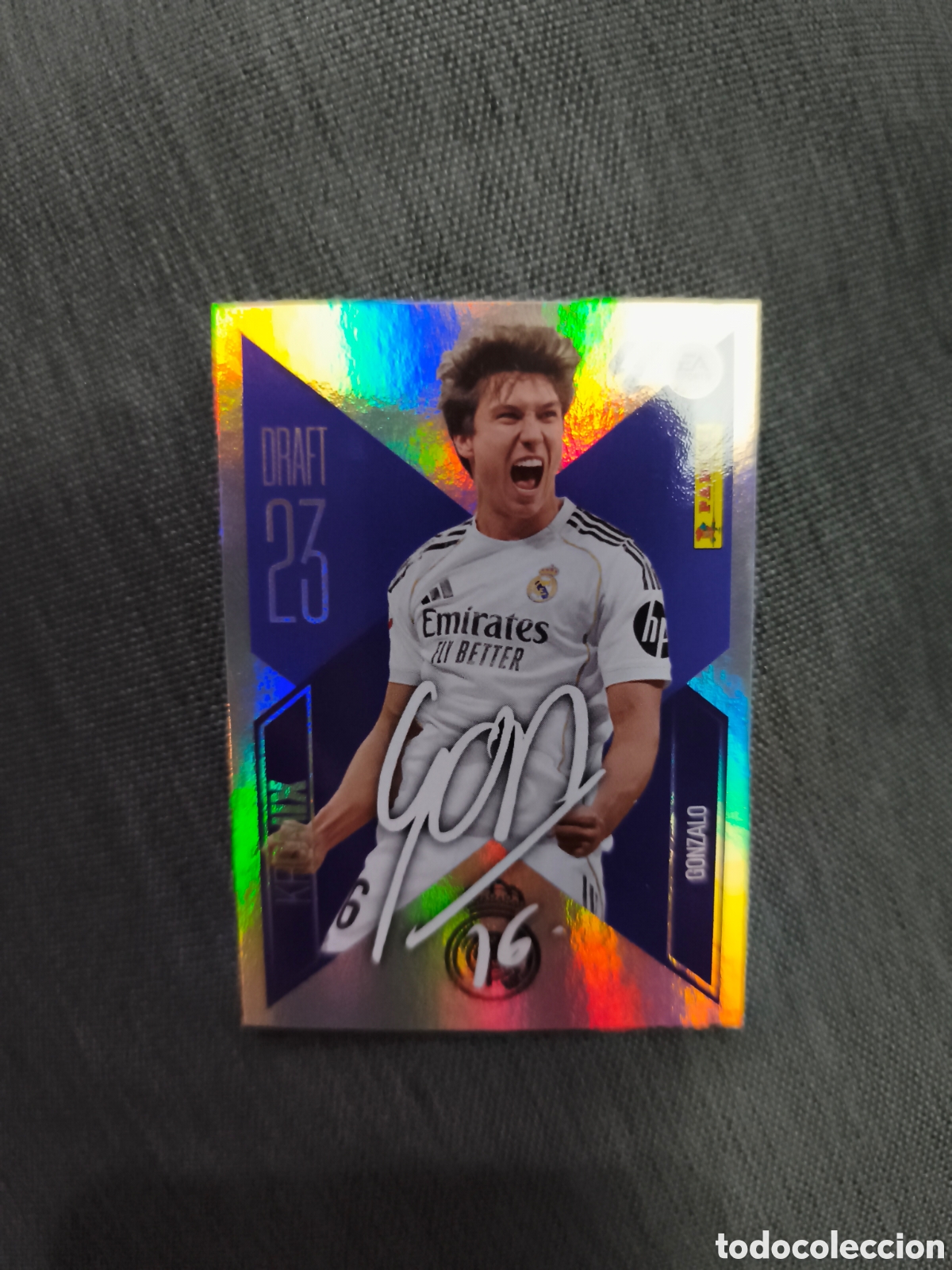Cromos de f&uacute;tbol: CROMO N&Uacute;MERO K9 GONZALO REAL MADRID DRAF 23 KROMIX. LIGA ESTE 26/27. PANINI.