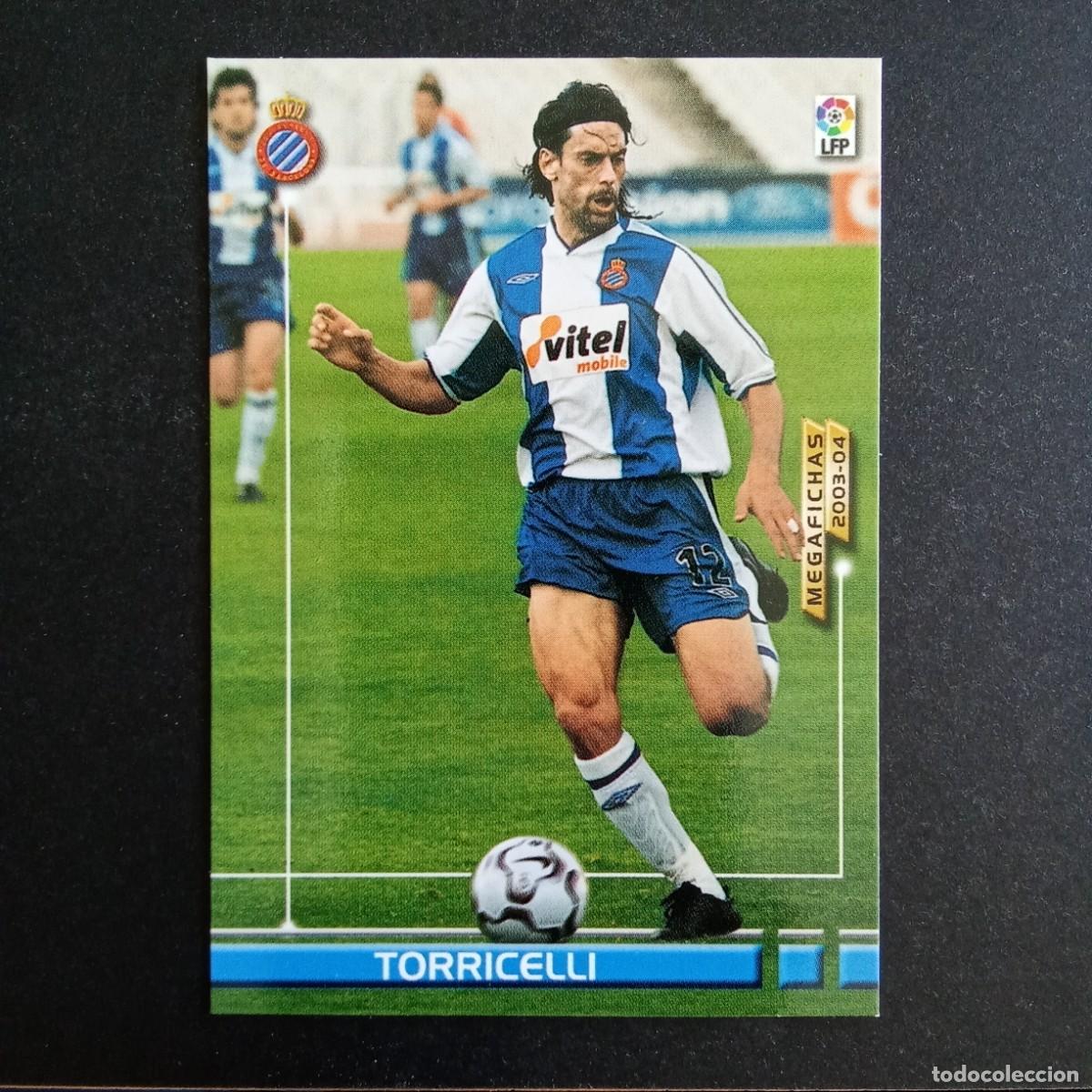 Cromos de f&uacute;tbol: 130 TORRICELLI ESPANYOL LIGA 2003 2004 03 04 MEGAFICHAS PANINI - VERSION DATOS SIN NEGRITA