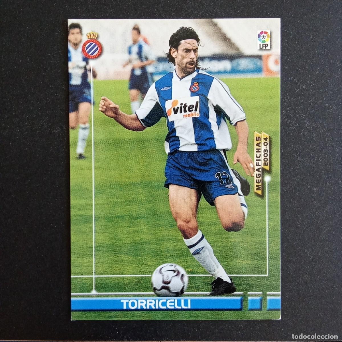 Cromos de f&uacute;tbol: 130 TORRICELLI ESPANYOL LIGA 2003 2004 03 04 MEGAFICHAS PANINI - VERSION DATOS CON NEGRITA