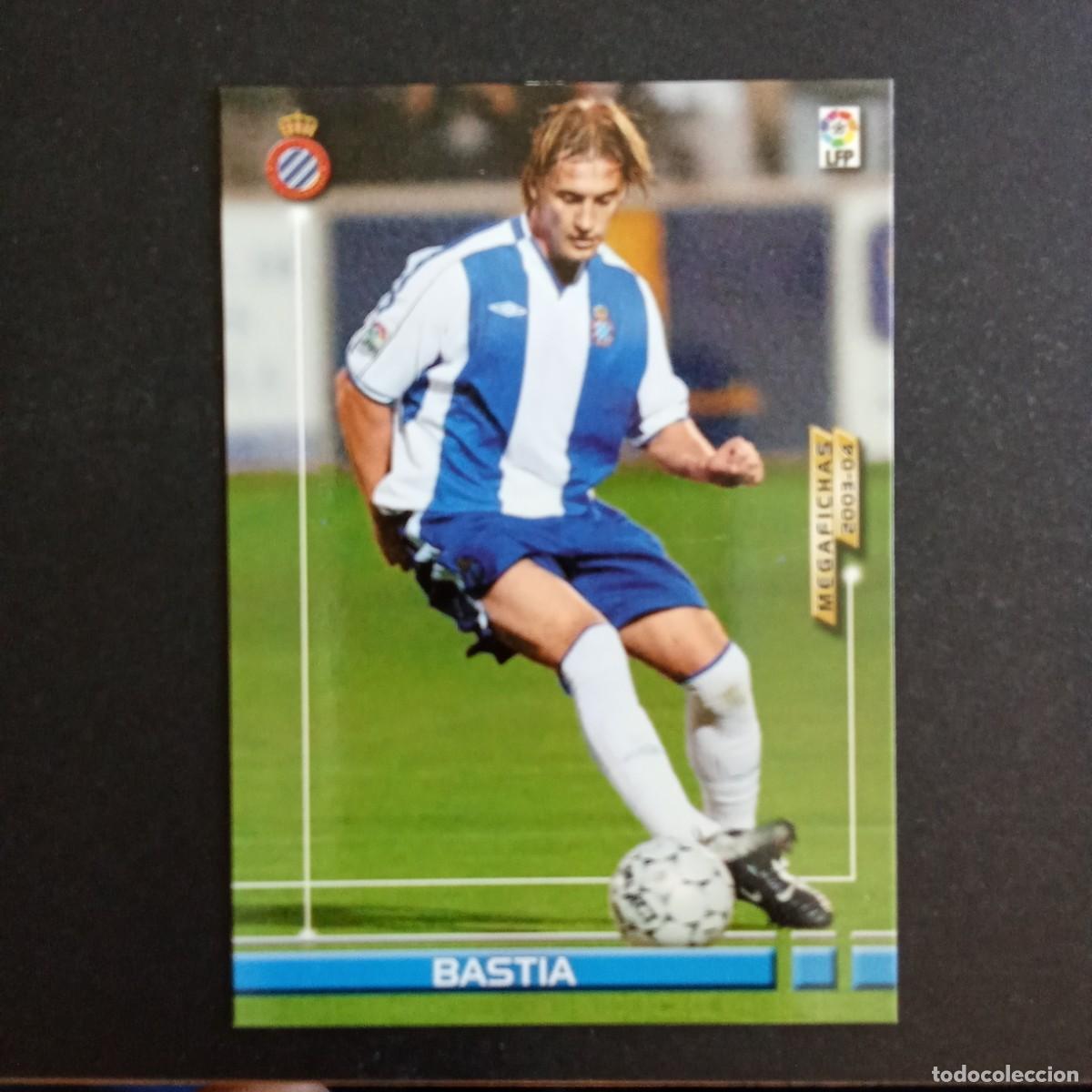 Cromos de f&uacute;tbol: 140 BASTIA ESPANYOL LIGA 2003 2004 03 04 MEGAFICHAS PANINI - VERSION DATOS SIN NEGRITA