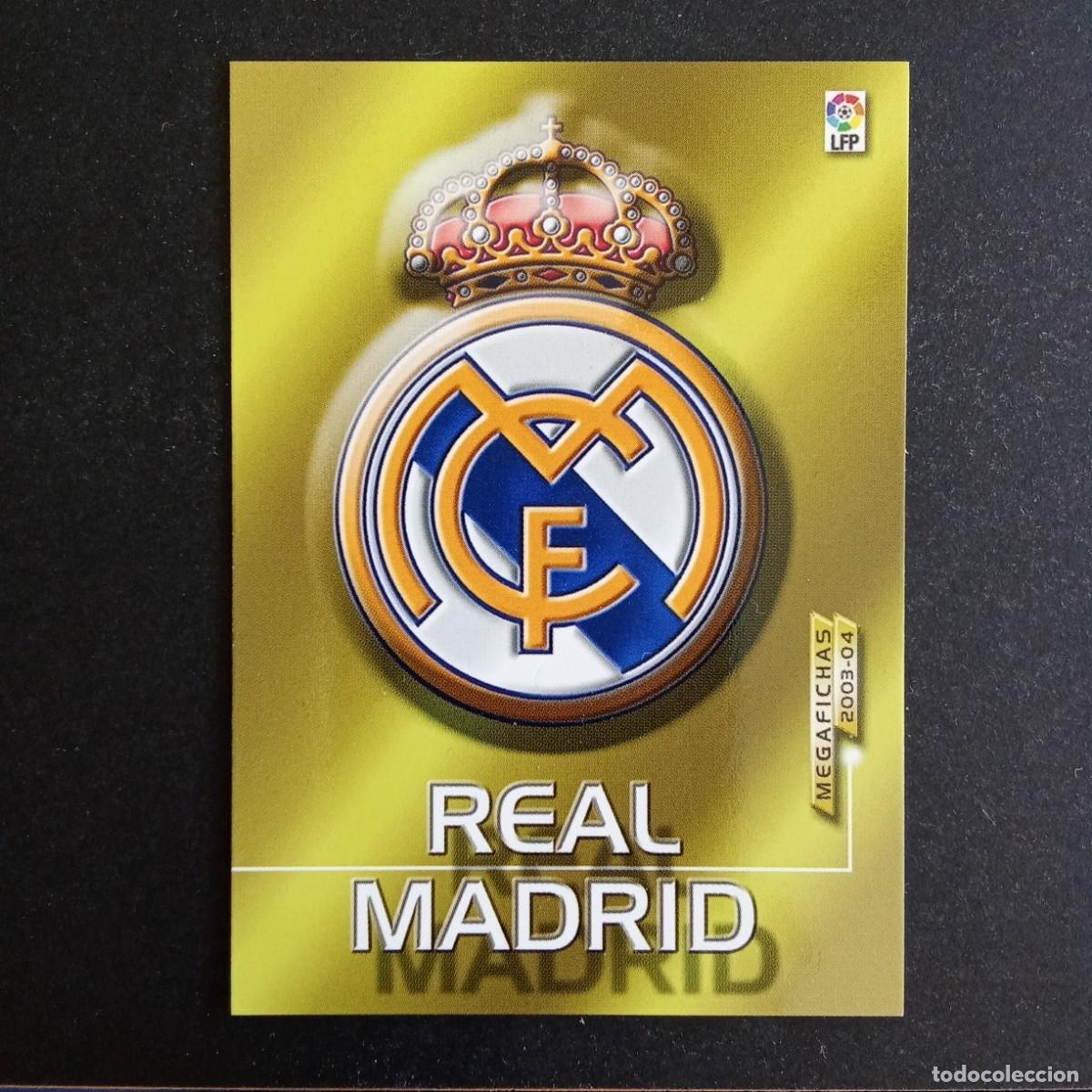 Football Stickers: 145 ESCUDO REAL MADRID LIGA 2003 2004 03 04 MEGAFICHAS PANINI
