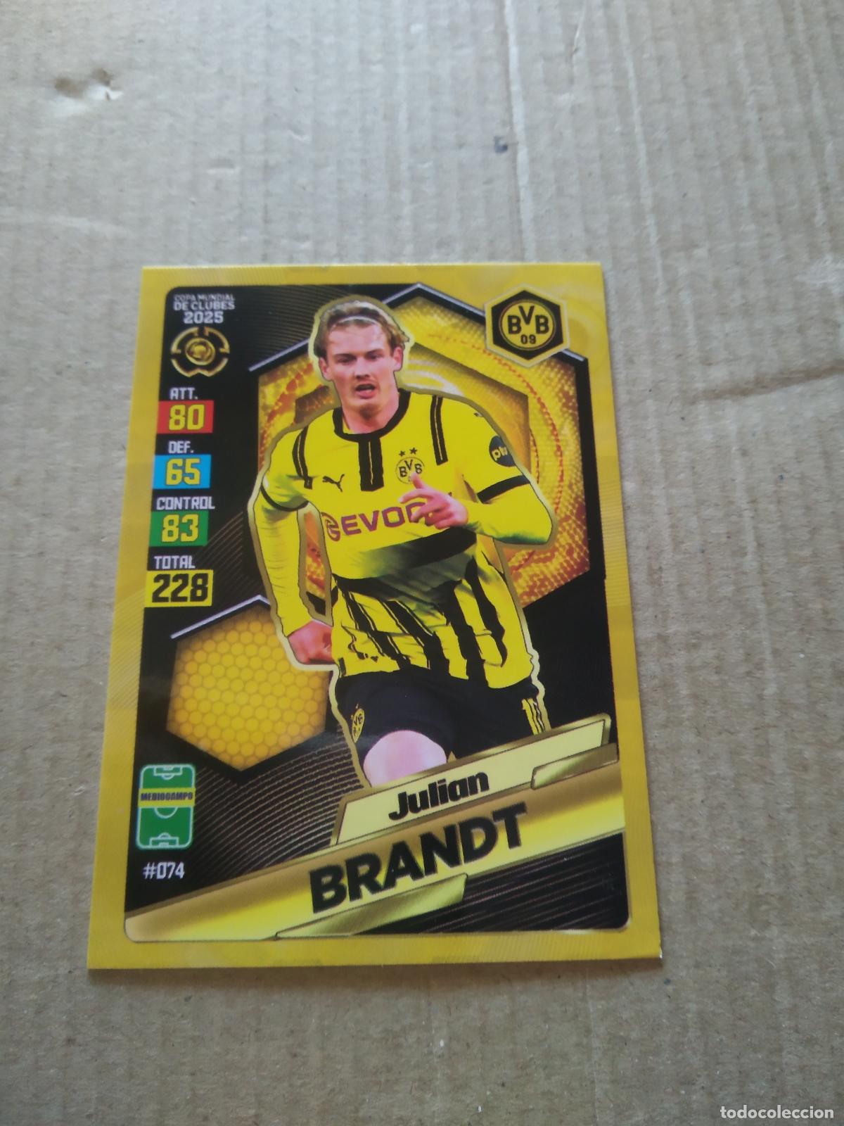 Cromos de f&uacute;tbol: 74 JULIAN BRANDT BORUSSIA DORTMUND CROMO FUTBOL GOL PUBLICACIONES MUNDIAL DE CLUBES 2025