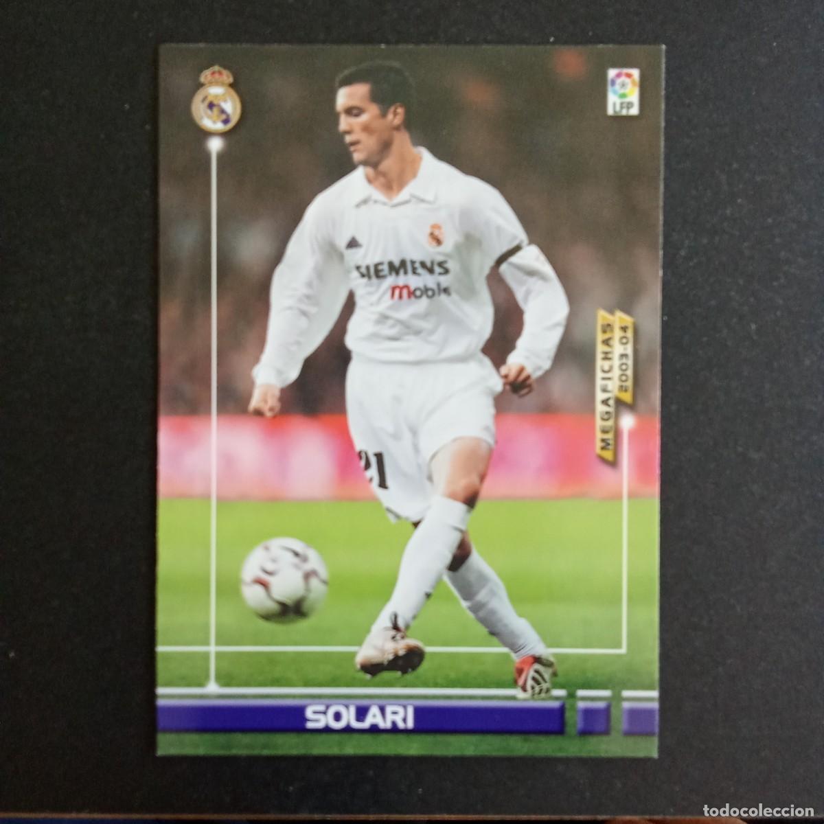 Cromos de f&uacute;tbol: 156 SOLARI REAL MADRID LIGA 2003 2004 03 04 MEGAFICHAS PANINI